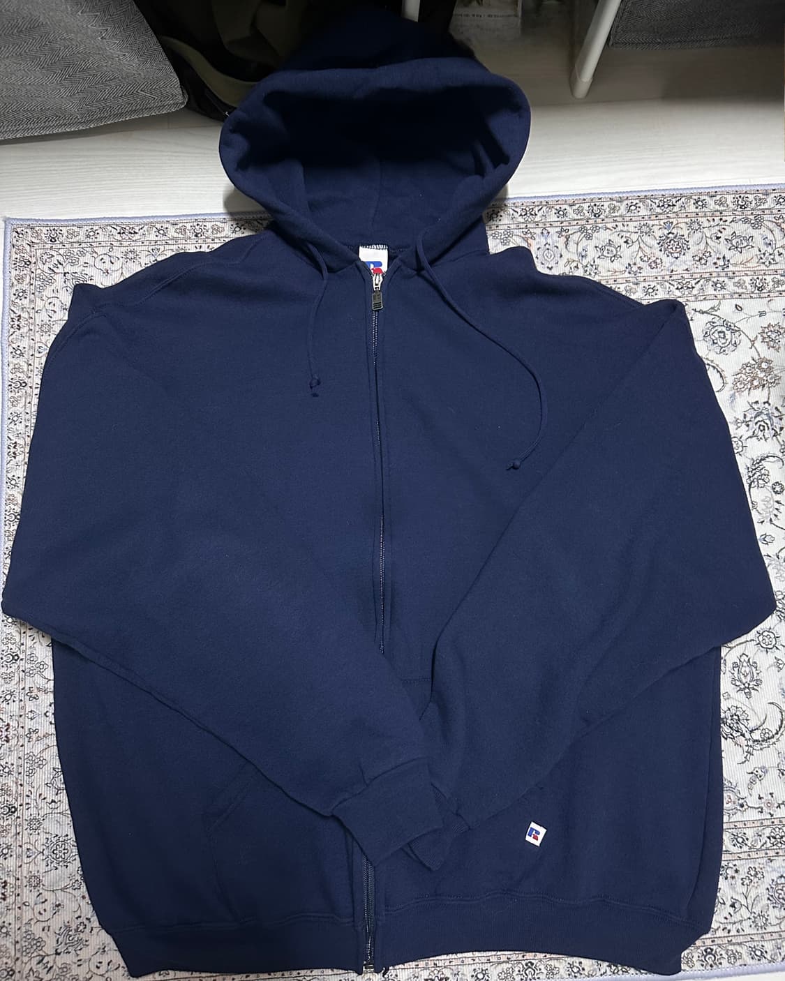 90s 러셀 후드집업 네이비 XXL 상품이미지1