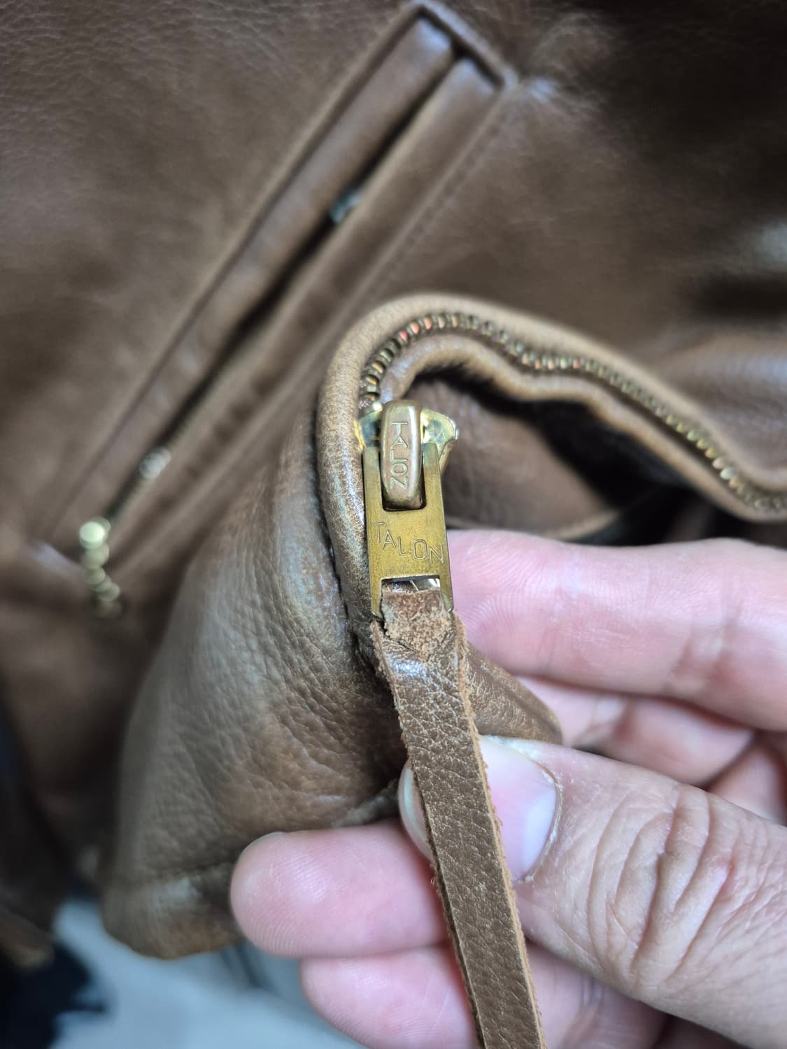 RRL 더블알엘  모터사이클 브라운 레더 자켓 상품이미지9