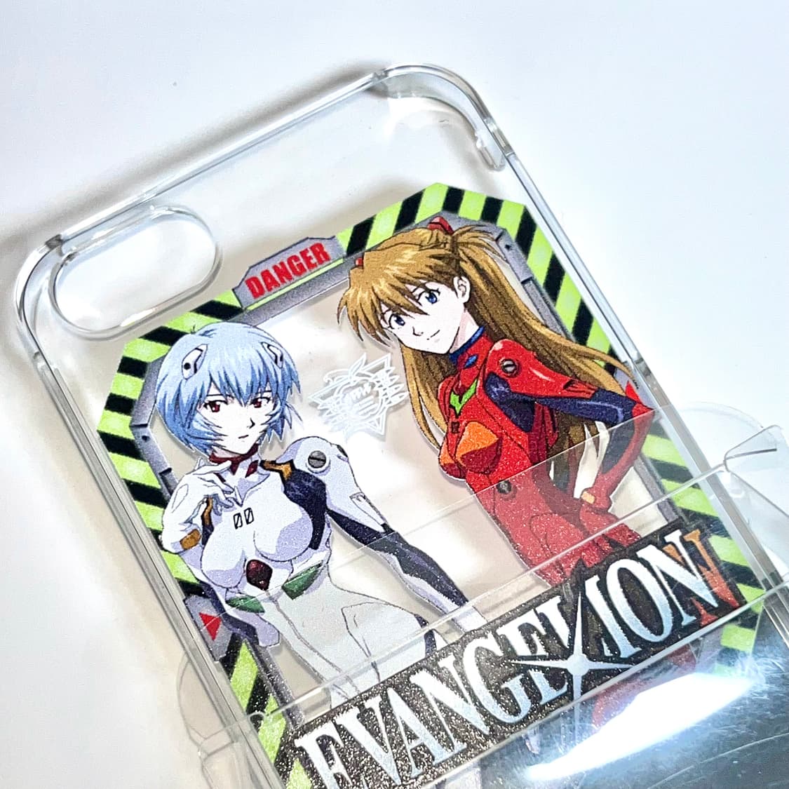 에반게리온 레이&아스카 고전 아이폰 5 SE 투명 하드 플라스틱 케이스 상품이미지4