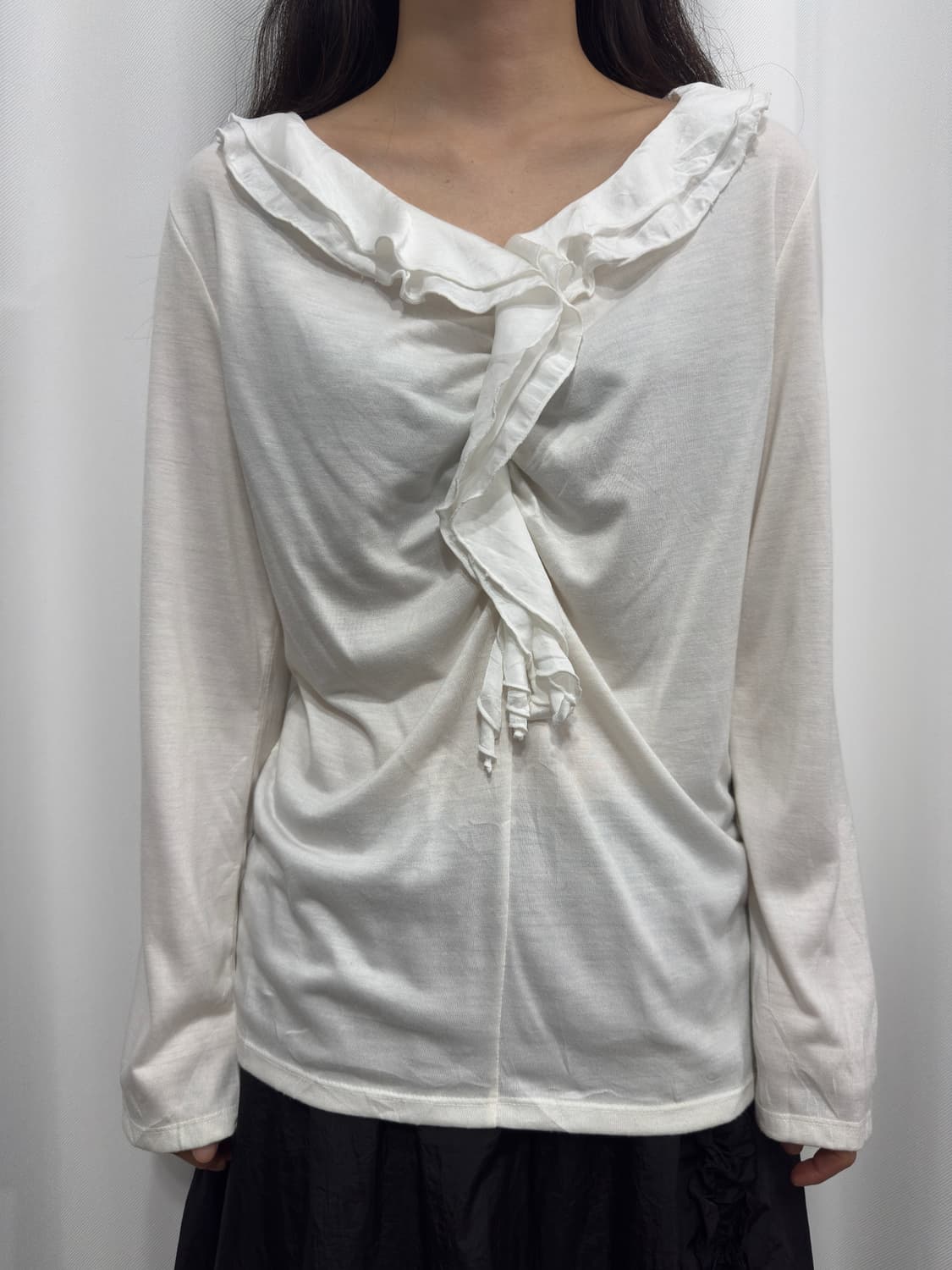 white frill top 상품이미지1