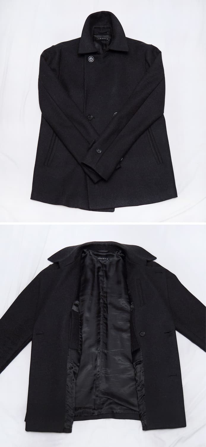 띠어리 (Theory) 버진울 캐시미어 더블 피코트 자켓 (100) 상품이미지3