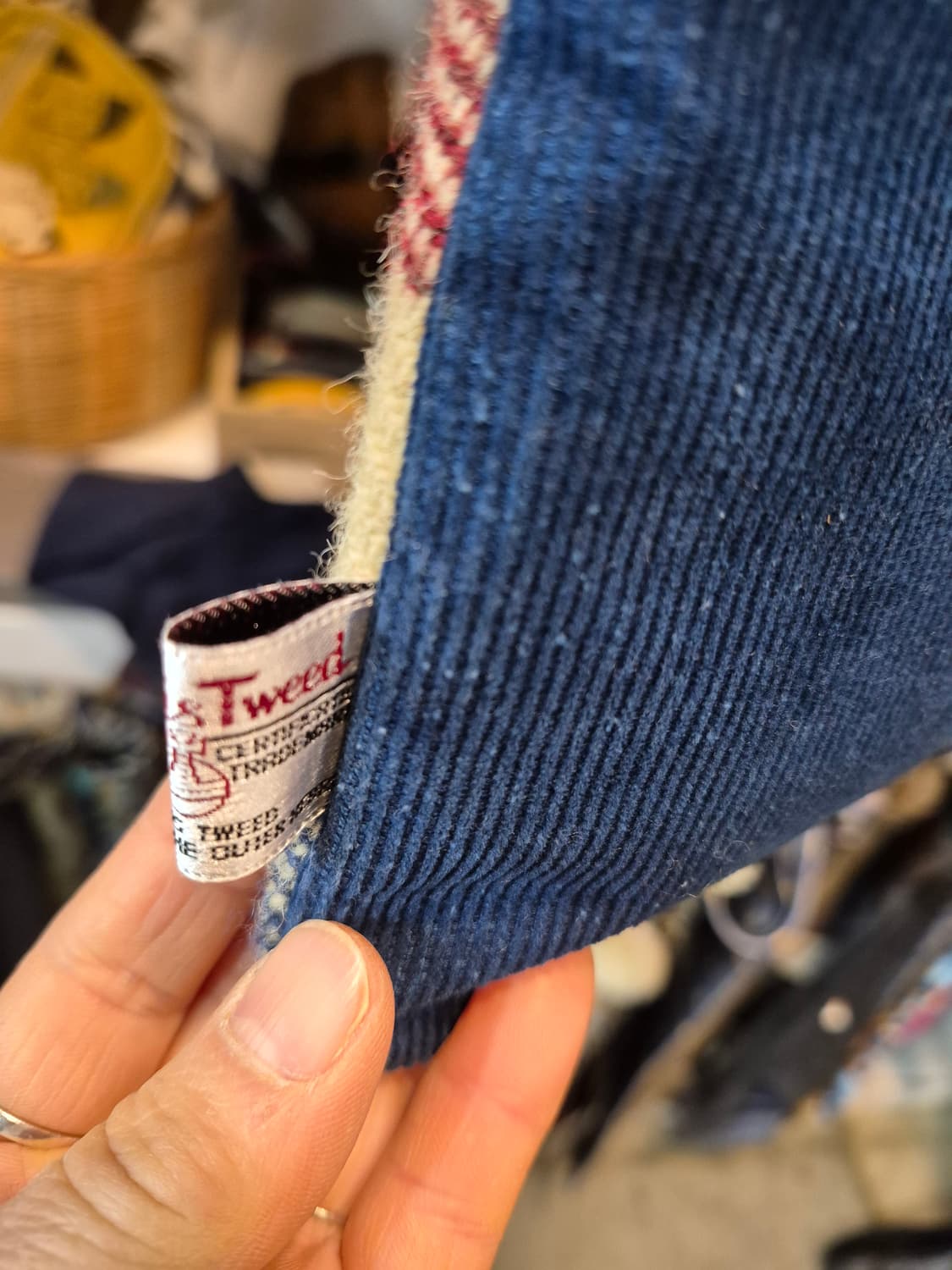 Harris Tweed 패치워크 체크 숄더백 토트백 상품이미지7