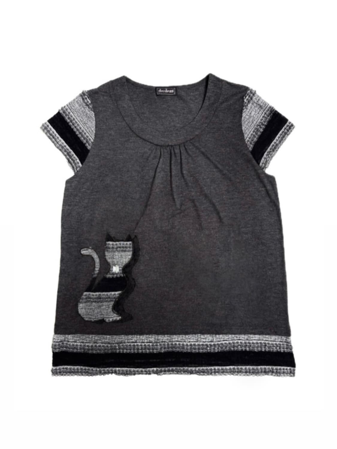 모리걸 고양이 반팔 니트 하구미 펑크 갸루 y2k 상품이미지1