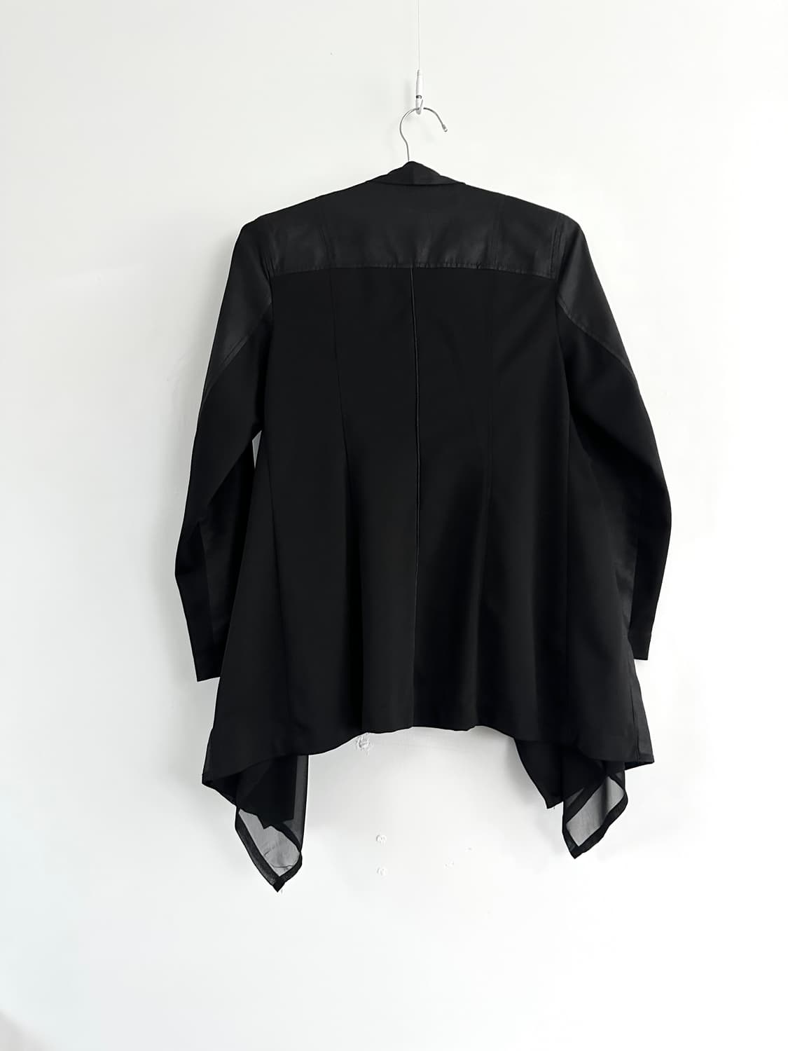 Ninja drape semi leather jacket / black 상품이미지4
