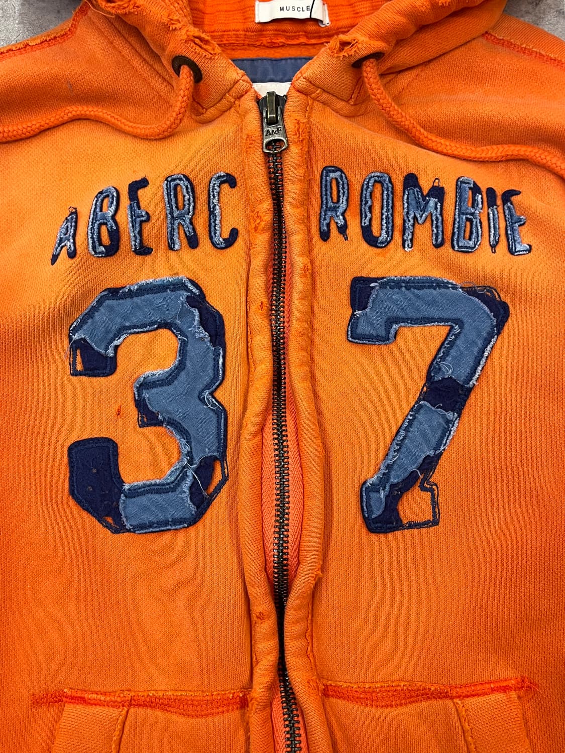 아베크롬비 후드집업 오렌지 M #csz1858 상품이미지5