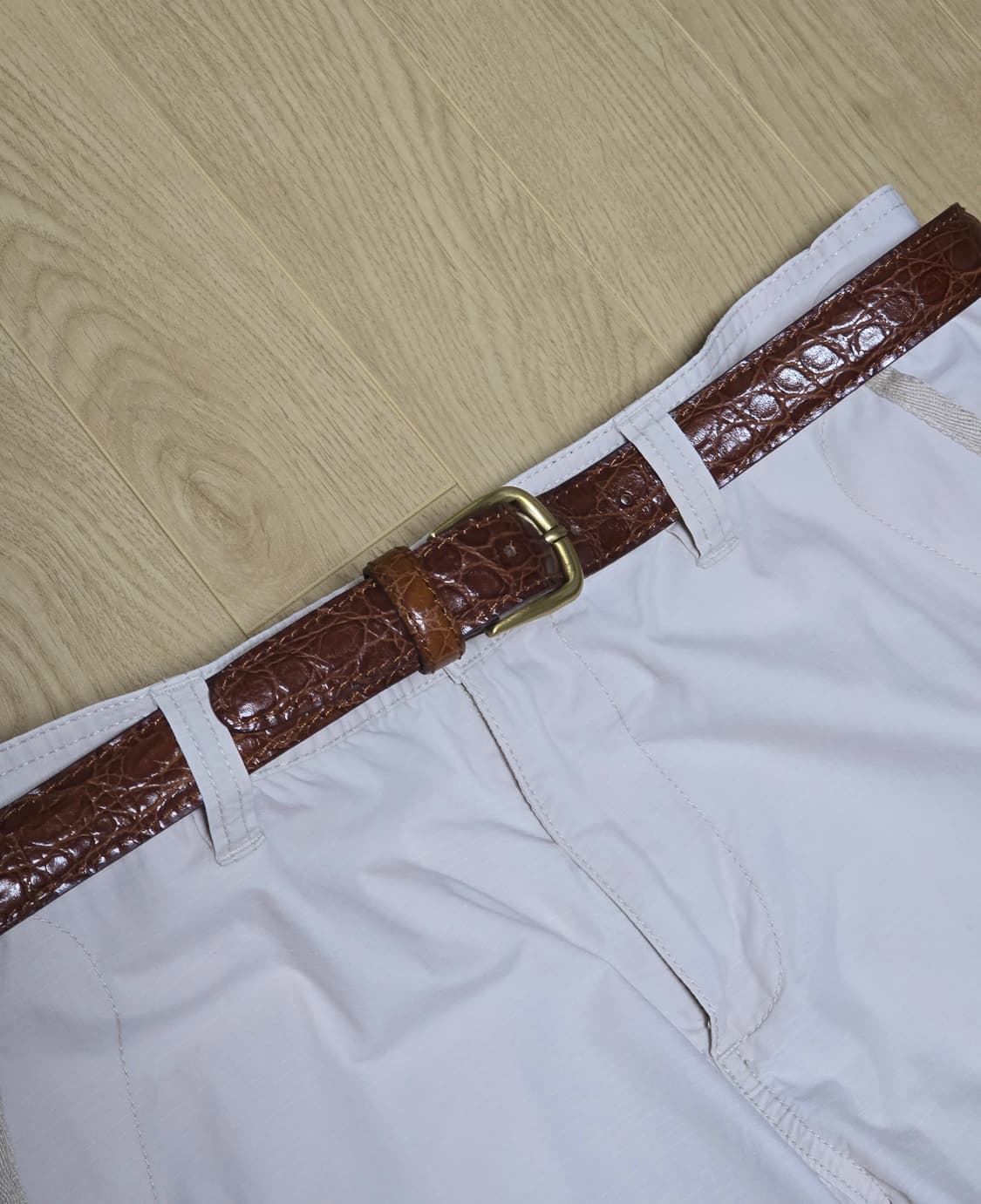 Canali 카날리 브라운 크로커 빈티지 벨트  상품이미지3