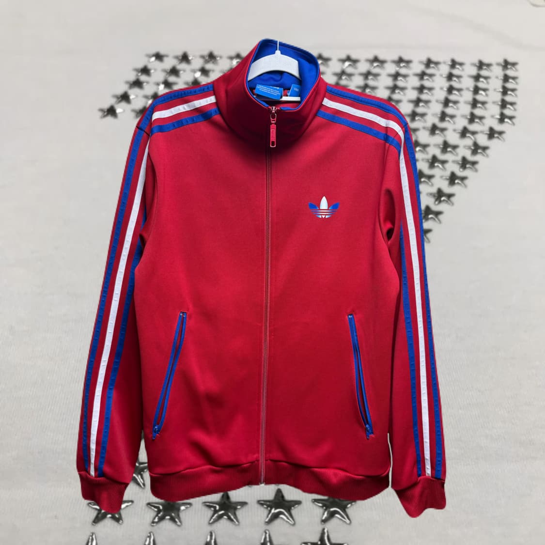 아디다스 구파 구파이어버드 레드 블루라인 트랙탑 져지 상품이미지1