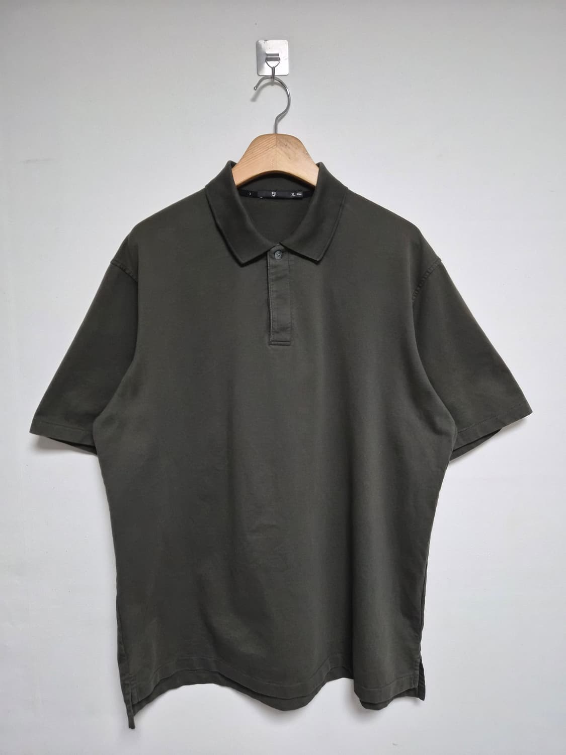 유니클로x질샌더 카키 카라티셔츠 XL - T124 상품이미지1