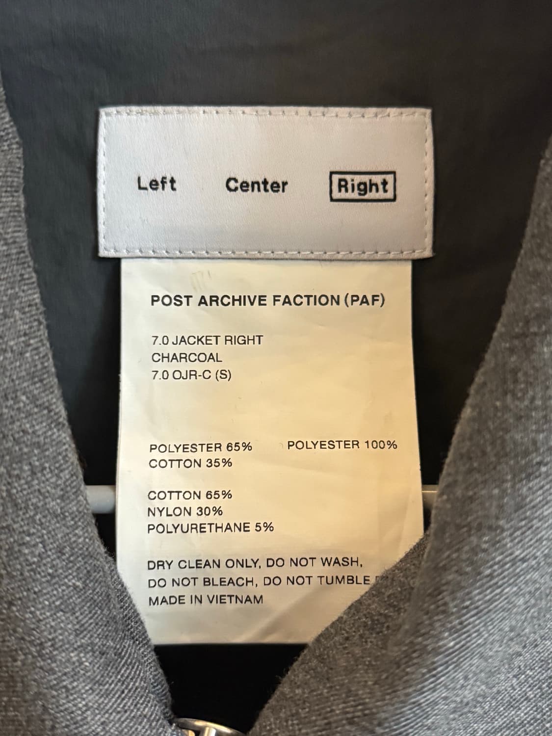 포스트 아카이브 팩션 7.0 라이트 셋업 (차콜) 상품이미지6