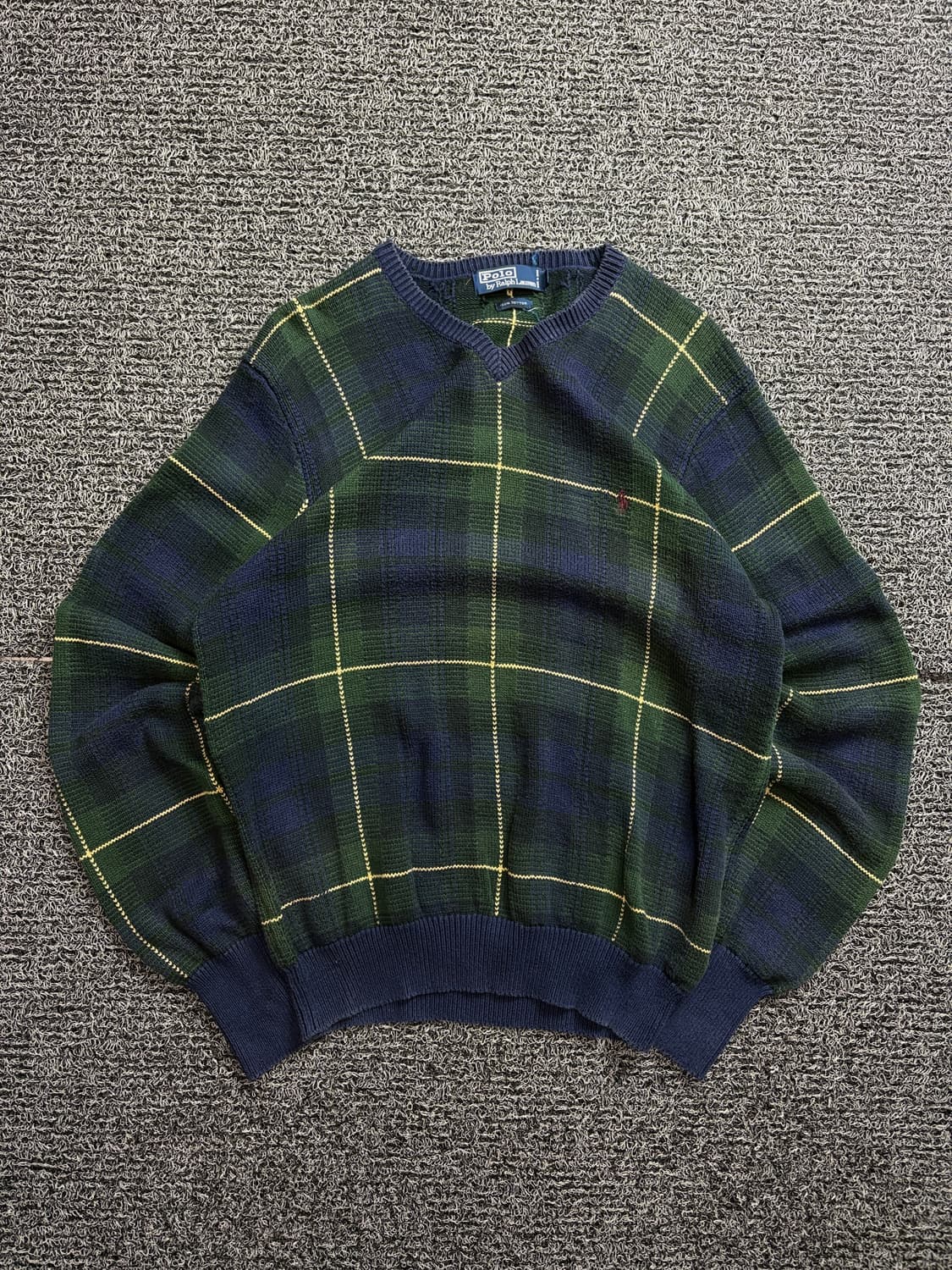 폴로 랄프로렌 포니로고 블랙 와치 체크 스웨터 2047 상품이미지2