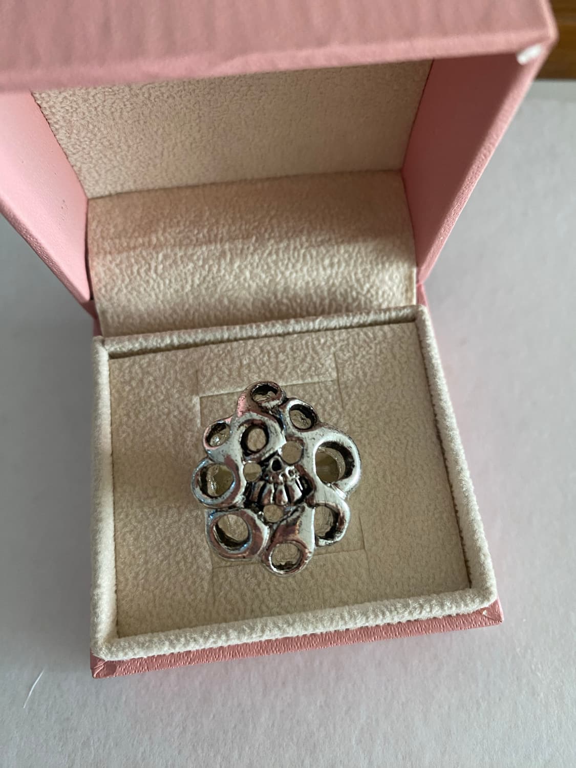 빈티지 스컬 반지 꽃 상품이미지2