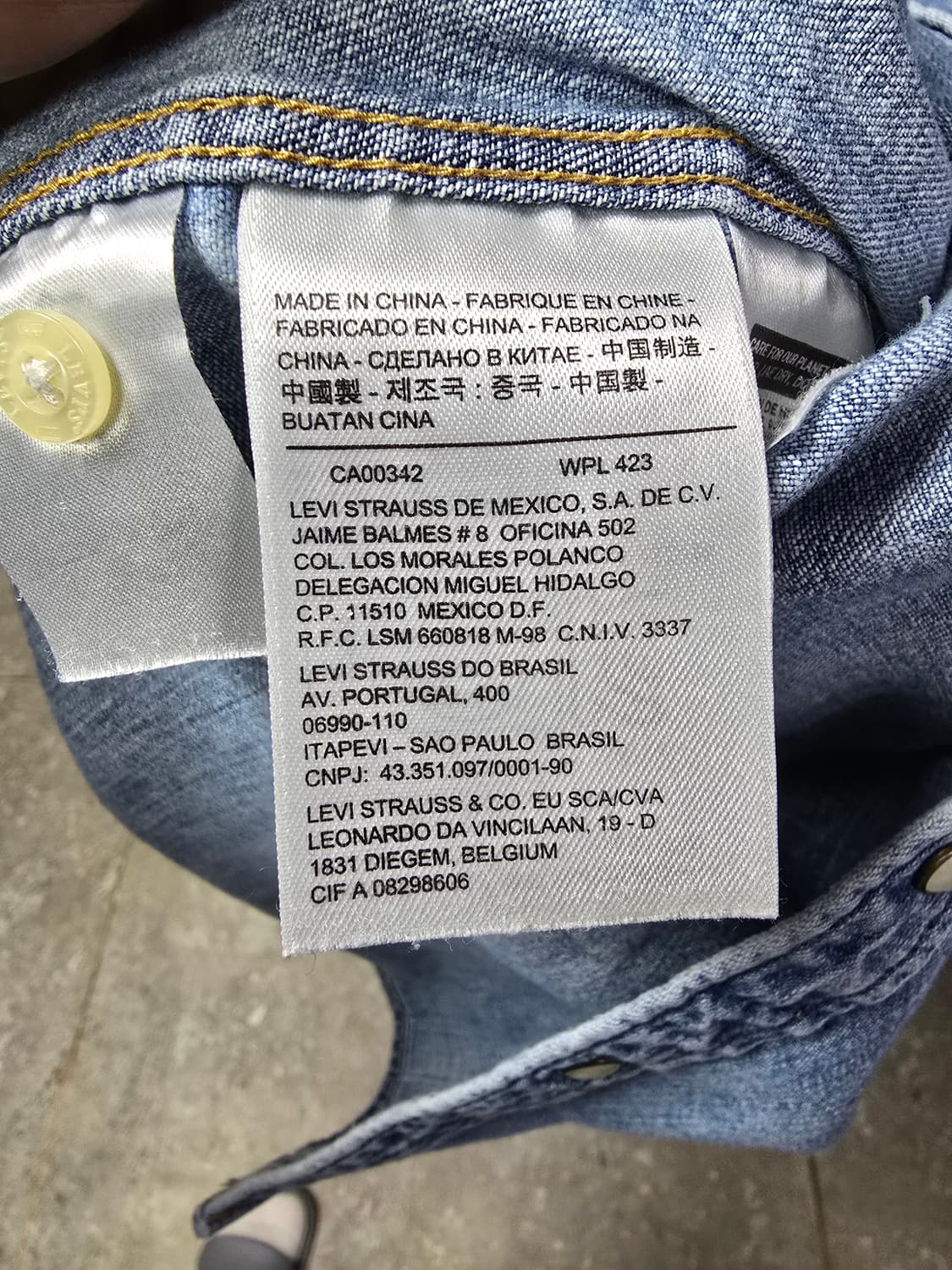 리바이스 웨스턴 데님 셔츠 (1252) 상품이미지4