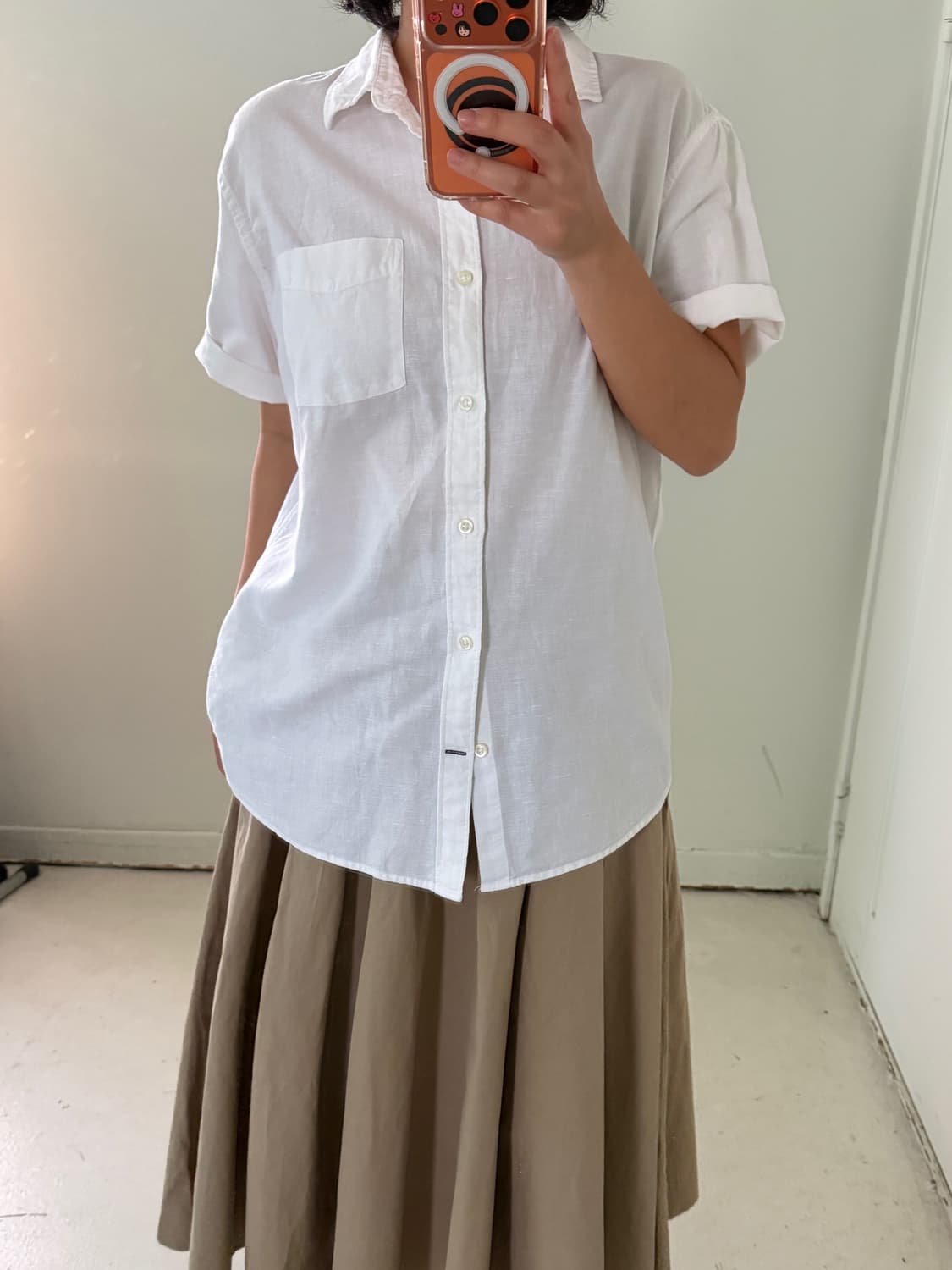 일본빈티지 갭 화이트 반팔셔츠 상품이미지2