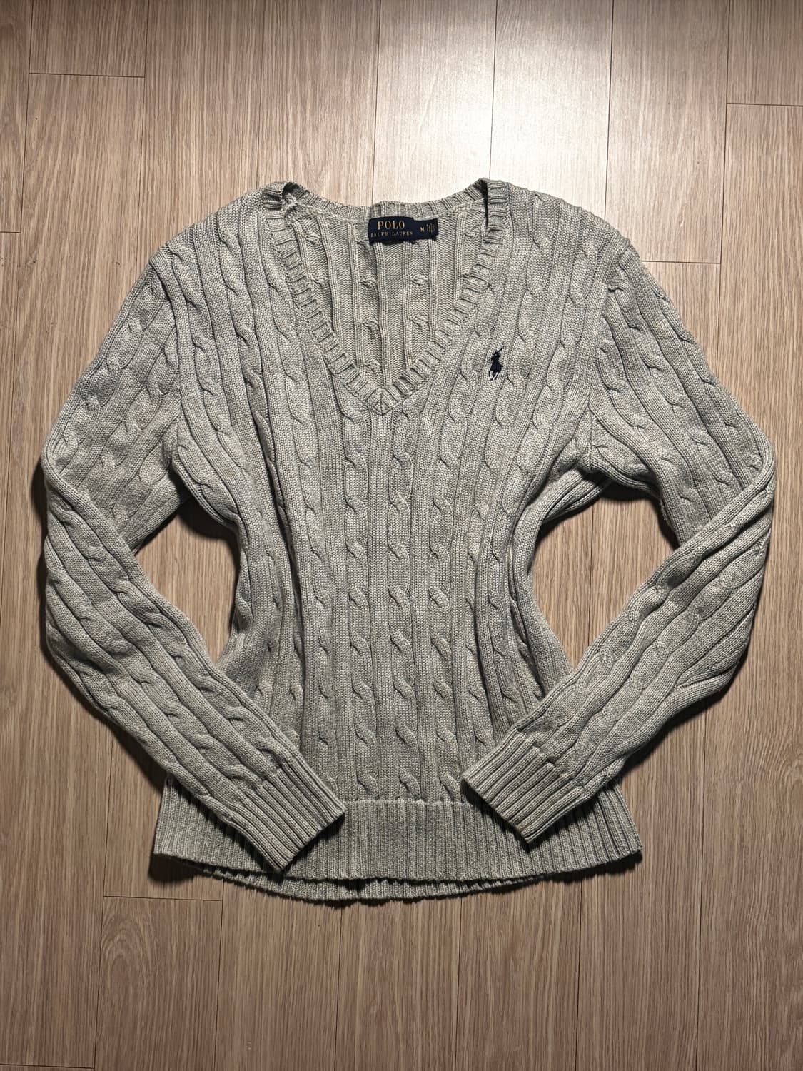 폴로 랄프로렌 그레이 브이넥 니트 상품이미지1