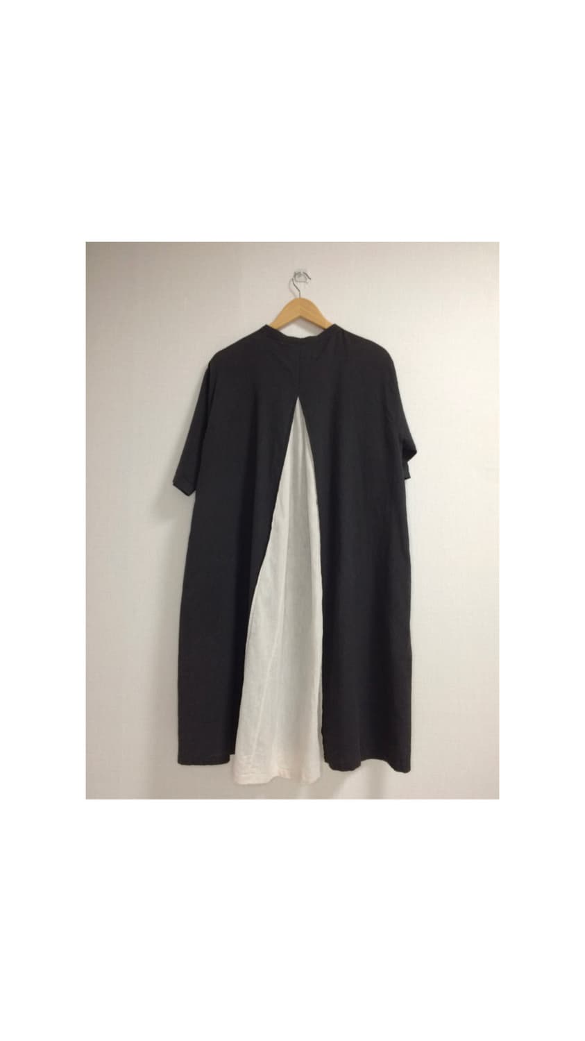 빈티지 차콜 차이나 카라 롱 원피스 상품이미지4