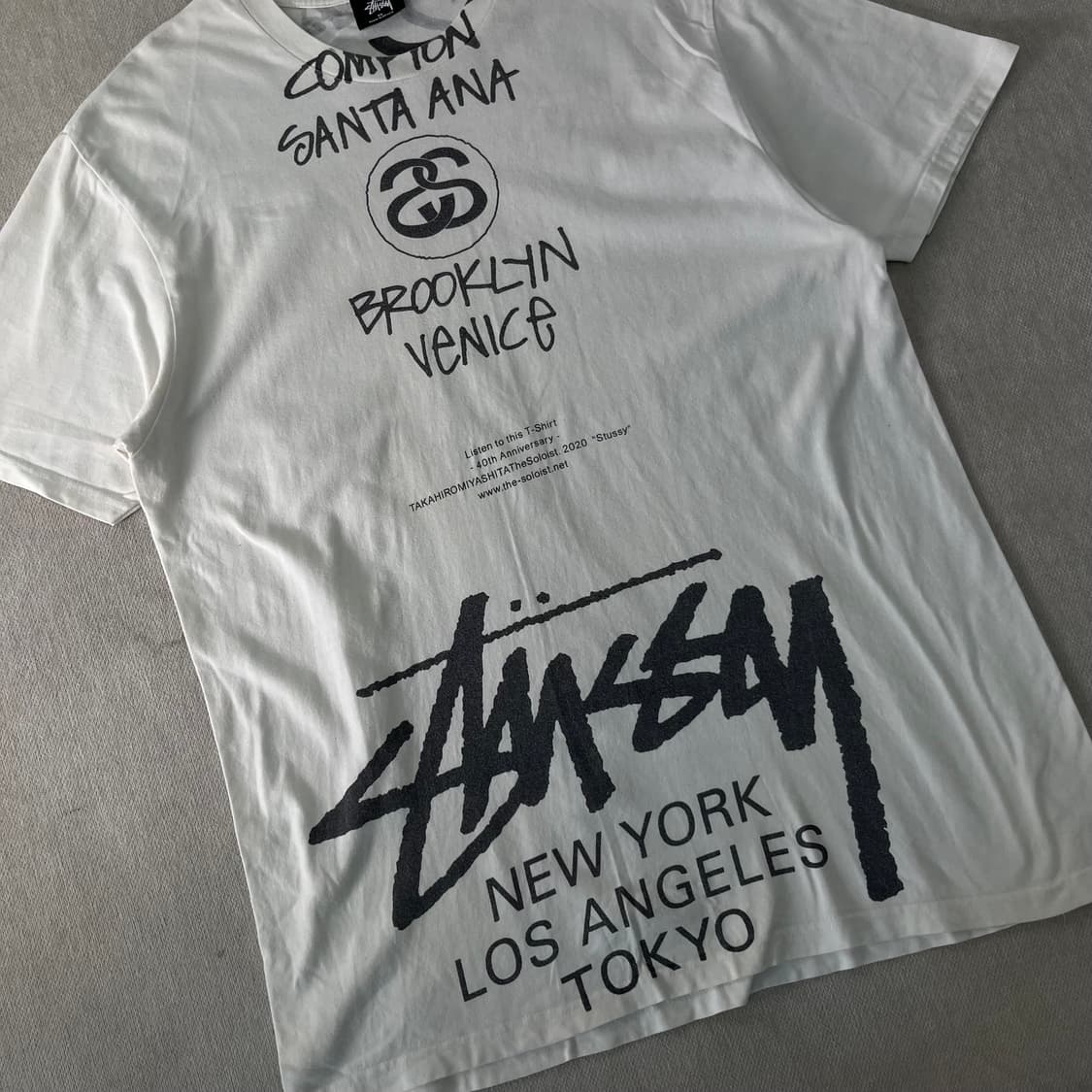 100 스투시 X 타카히로미야시타 솔로이스트 월드투어 반팔 티셔츠 상품이미지3