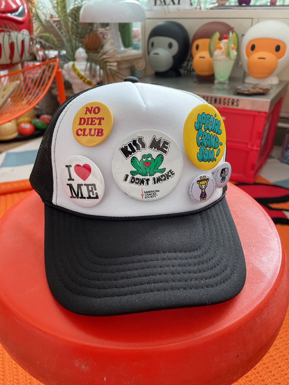 빈티지 otto 틴 뱃지 캡 상품이미지1