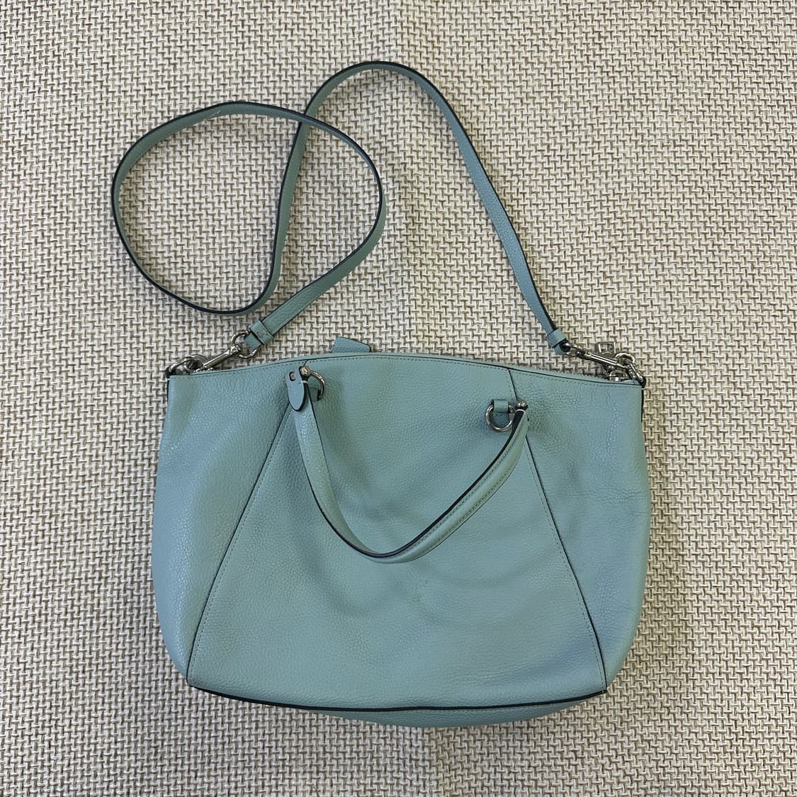 실측확인 코치 가죽 핸드백 0423D 상품이미지2