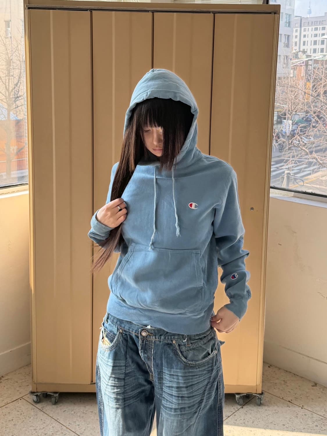 챔피온 리버스위브 후드티 상품이미지1