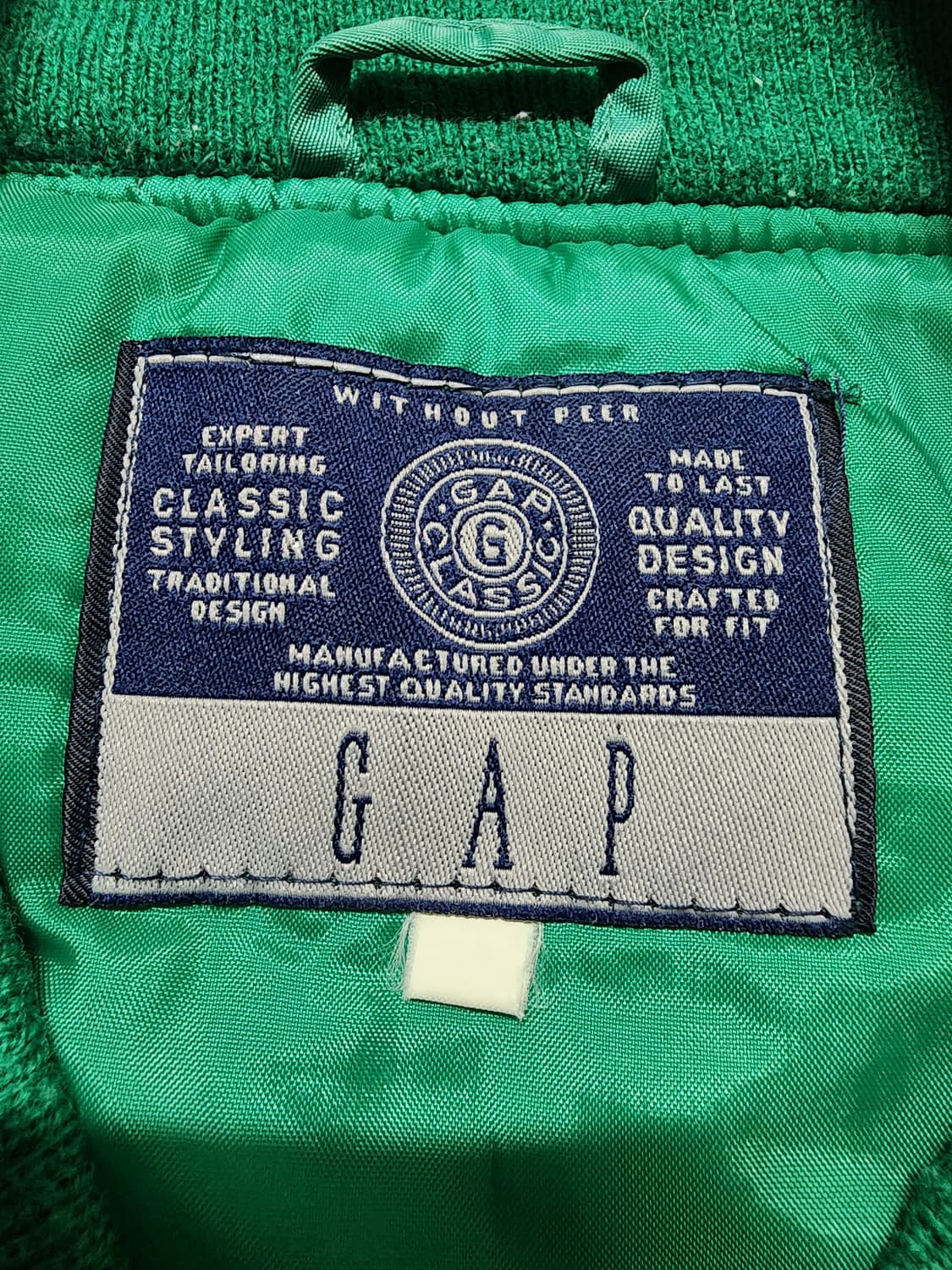 90's 갭 컬렉션 MA-1 그린 봄버 항공자켓 상품이미지6