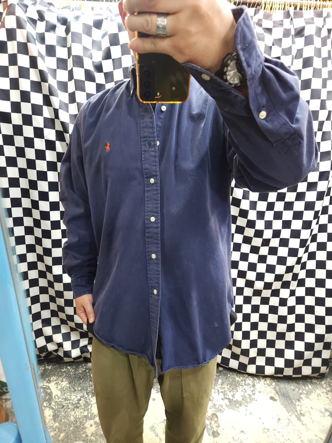  폴로 랄프로렌 네이비 옥스포드 셔츠
​
 상품이미지6