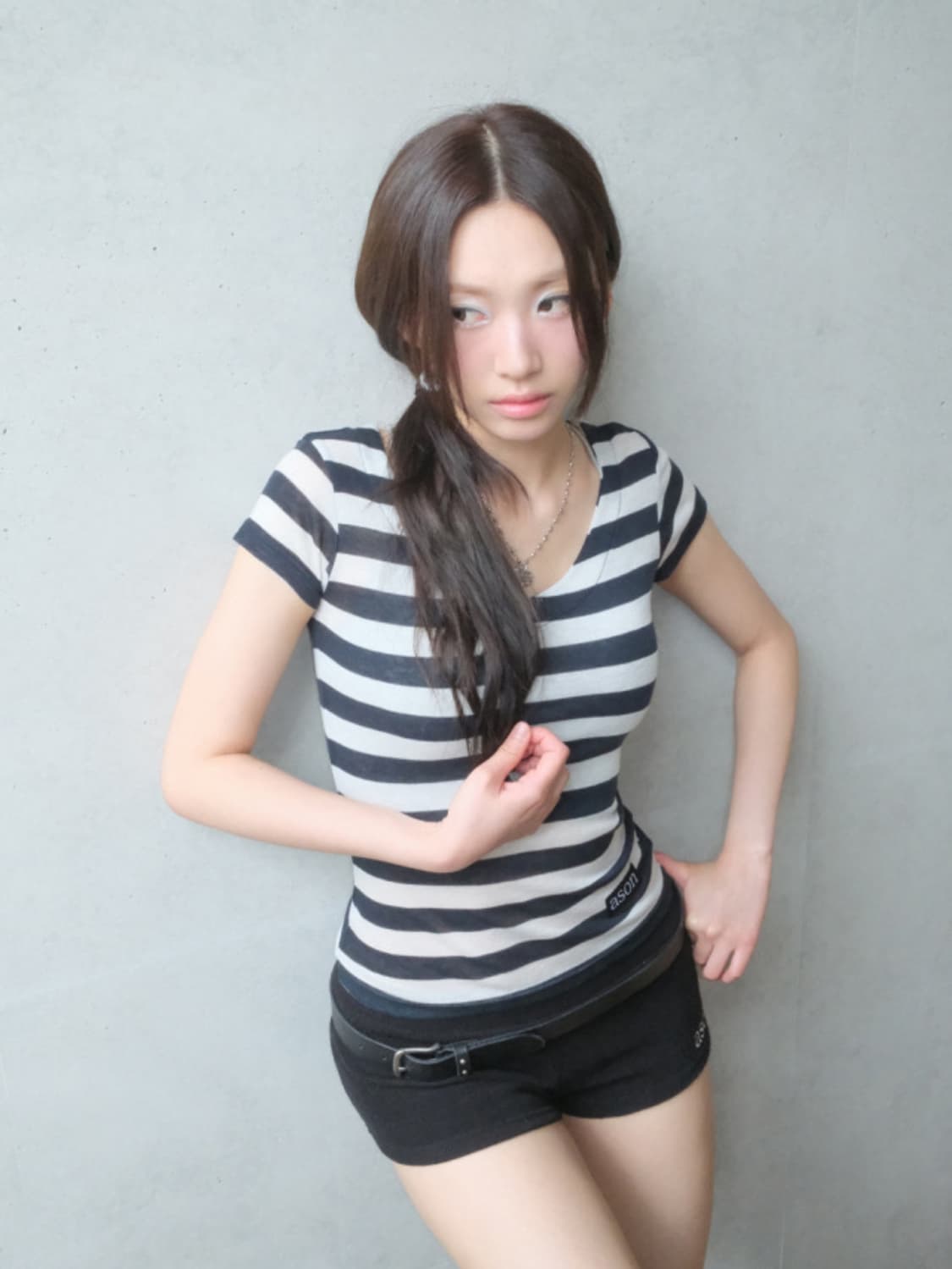 SOL STRIPE TEE / NAVY 상품이미지1