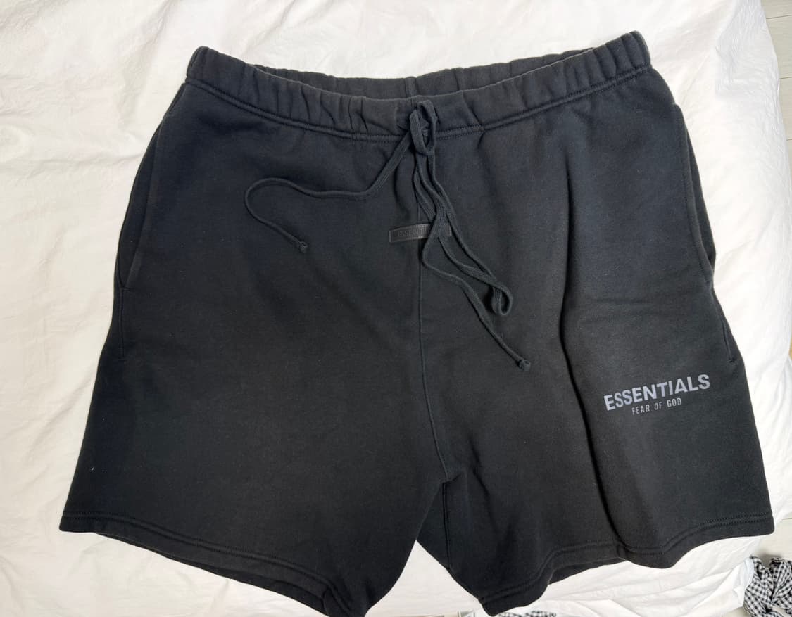 [L] 에센셜 스웨트 쇼츠 반바지 블랙 상품이미지1
