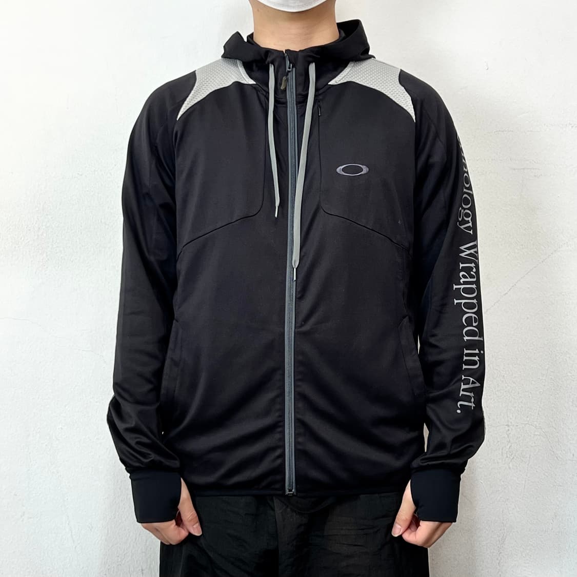 오클리 사이드 크랙 트랙 후드 집업 블랙 상품이미지2