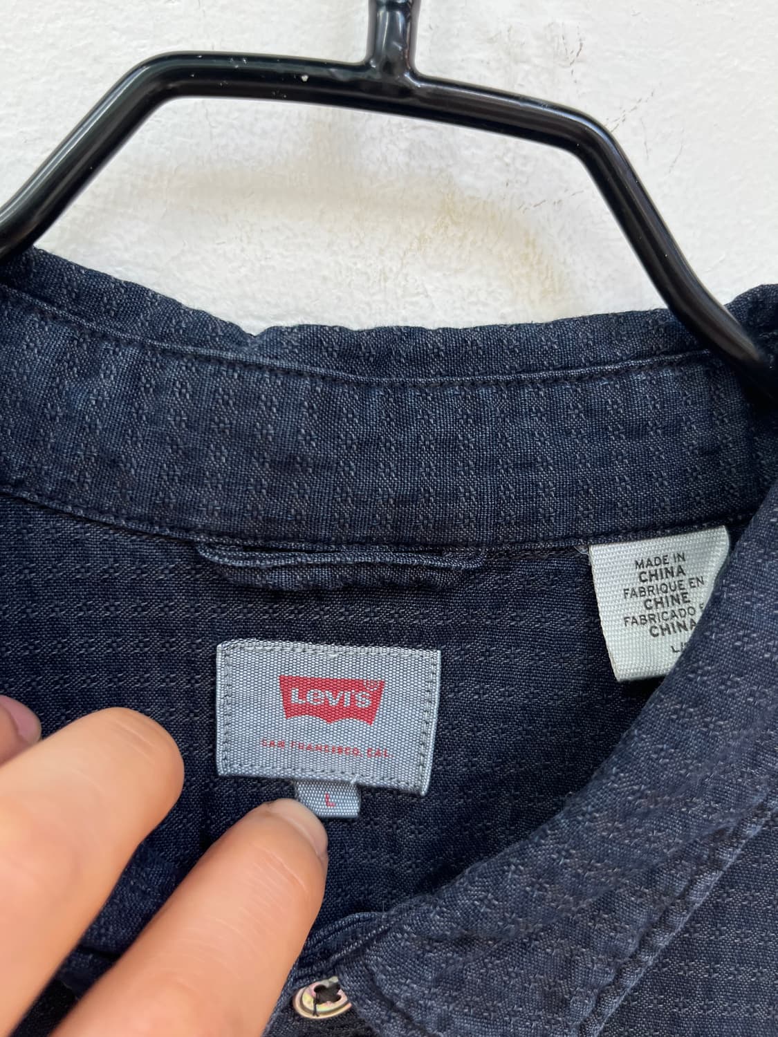 Levis 네이비 시어서커 긴팔셔츠 남방 L 상품이미지2