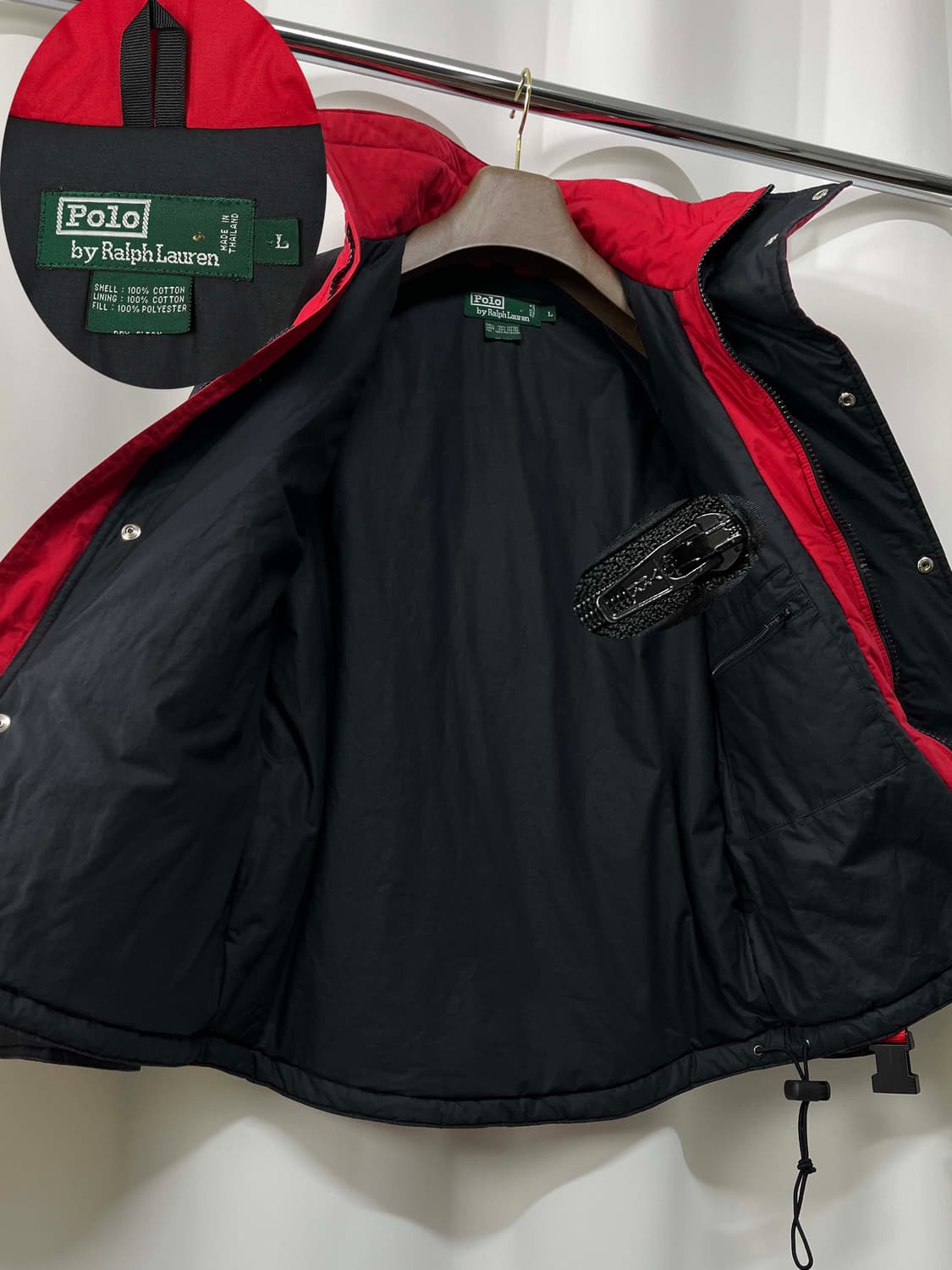 폴로 랄프로렌 1992f/w p와펜 레이싱 벨티드 스키코트 자켓 상품이미지3