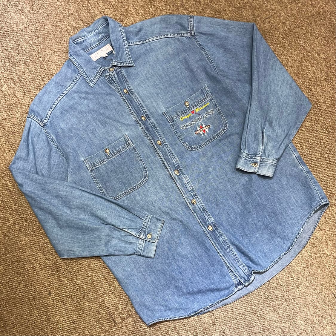 8090s Guess jeans 게스 진스 데님 셔츠 상품이미지1