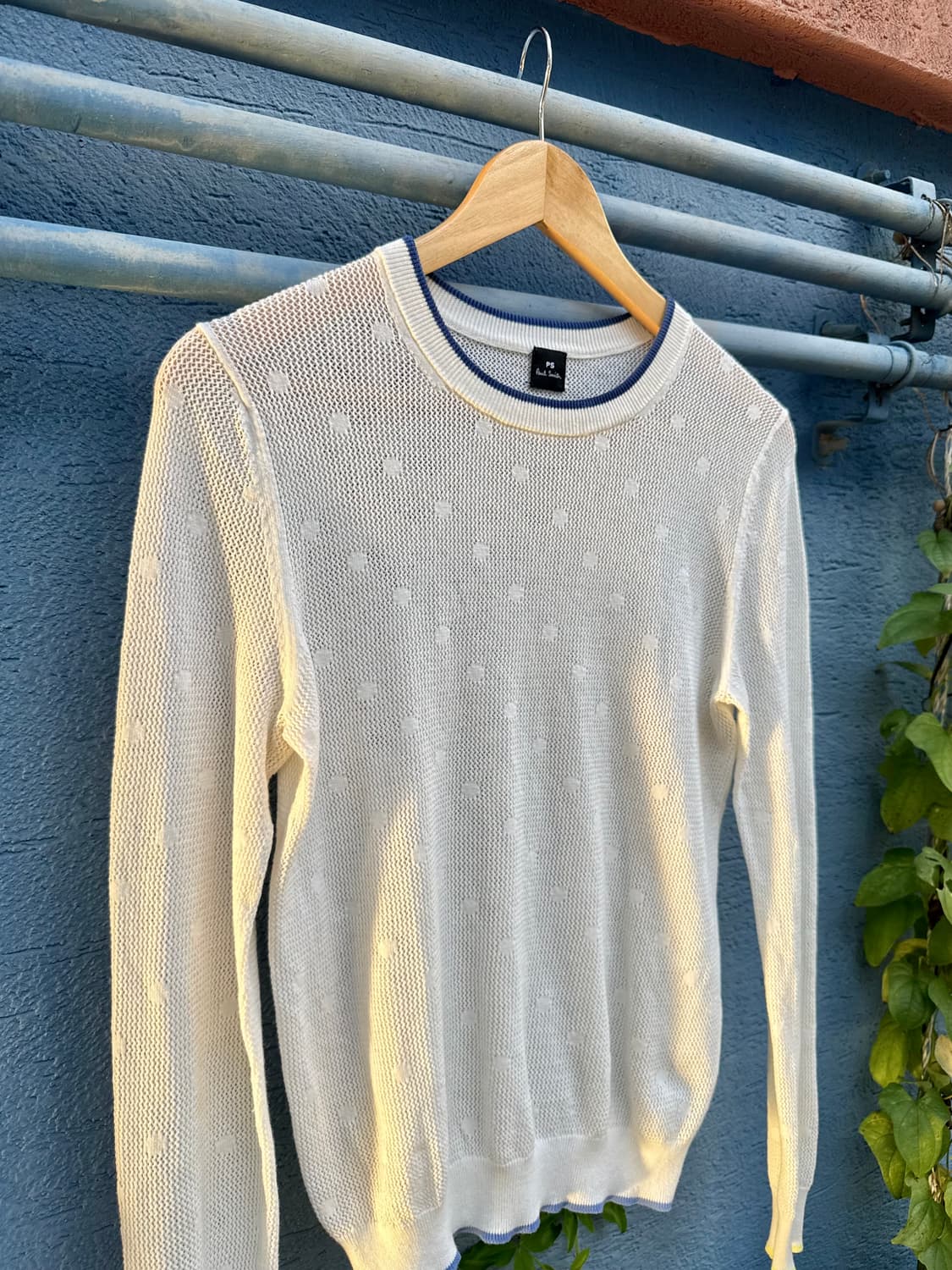 폴 스미스 도트 시스루 니트 (white) 상품이미지4