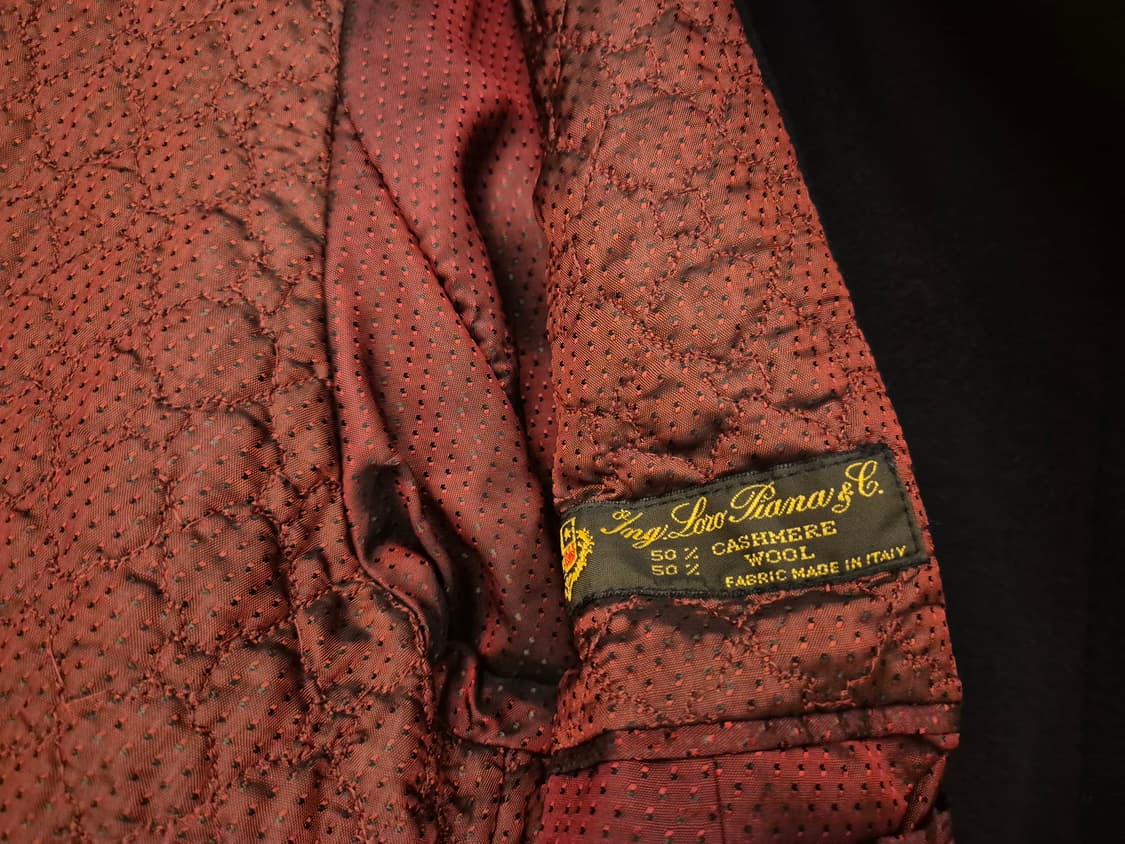 90s LONDON FOG 로로피아나 패브릭 캐시미어 코트 상품이미지7