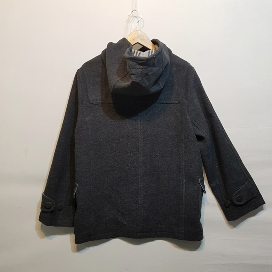 BURBERRY 버버리 런던 더플 코트 차콜 상품이미지4