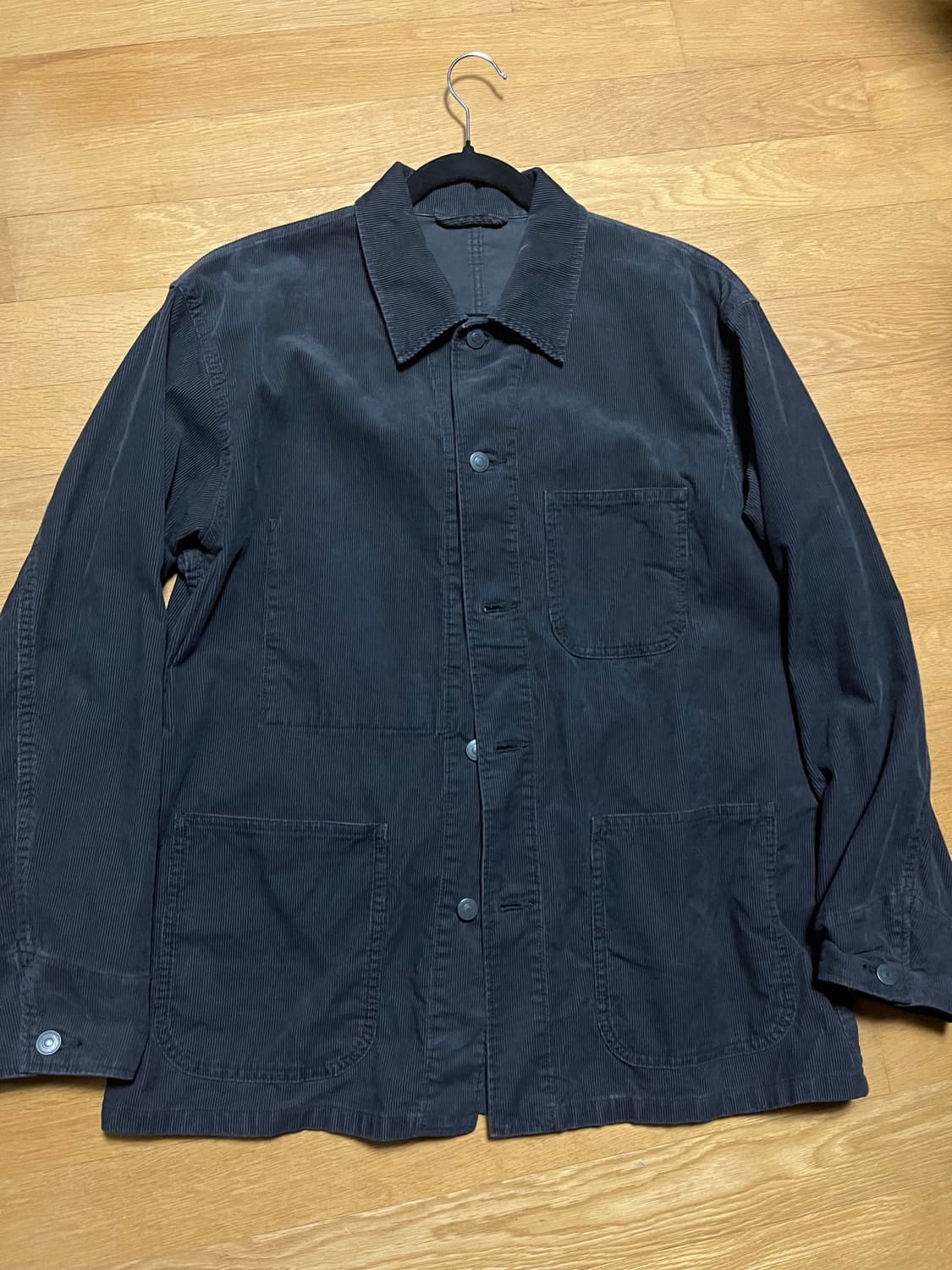 [L] 유니클로 코듀로이 자켓 다크 그레이 상품이미지1