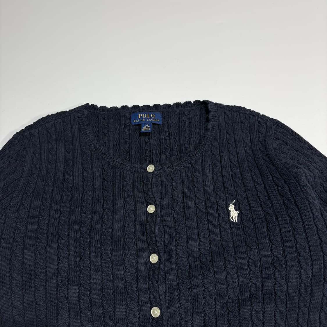 폴로 랄프로렌 네이비 케이블 니트 가디건  상품이미지2