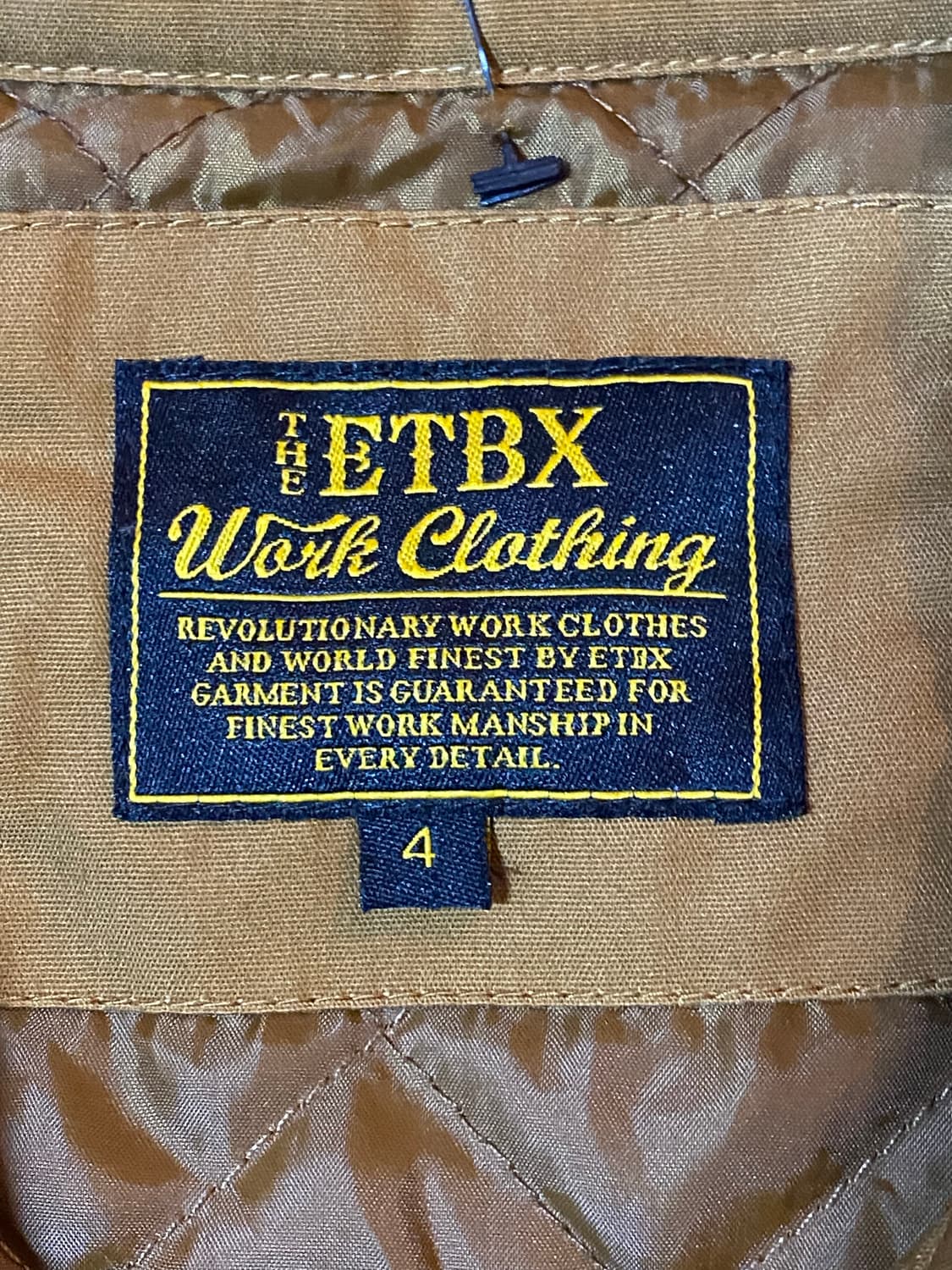 JPN Vintage ETBX Work Clothing 워크 자켓 카멜 상품이미지4