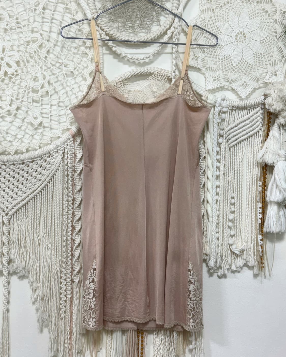 Beige Pink Flower Lace Slip 상품이미지2