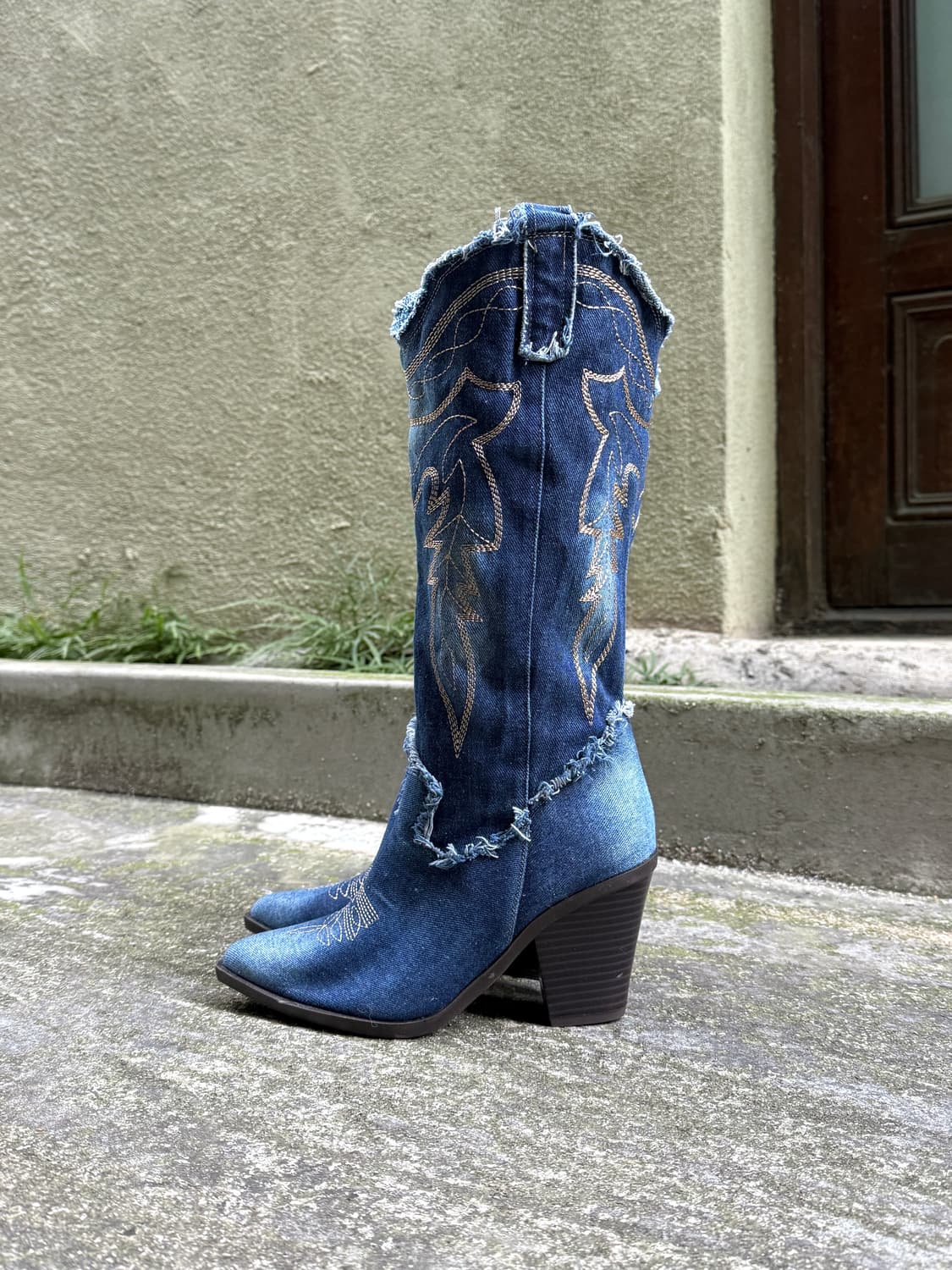빈티지 웨스턴 데님 부츠 상품이미지2