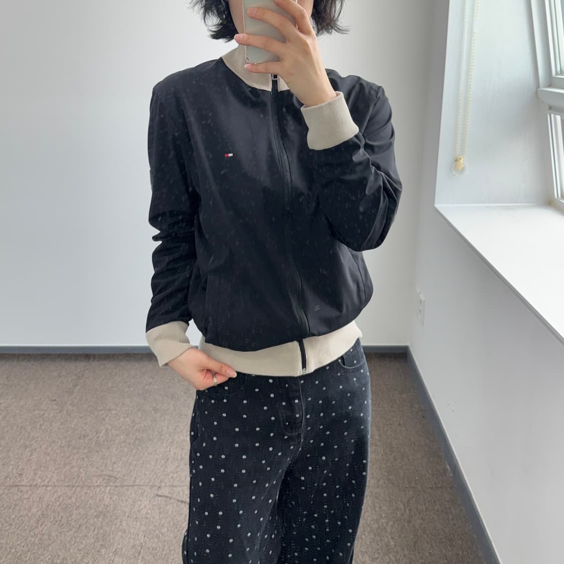 Tommy Hilfiger 타미힐피거 베이지 니트 리버시블 집업 상품이미지4