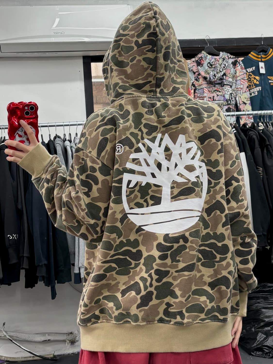 Kith X Timberland 카모 후드티 상품이미지5