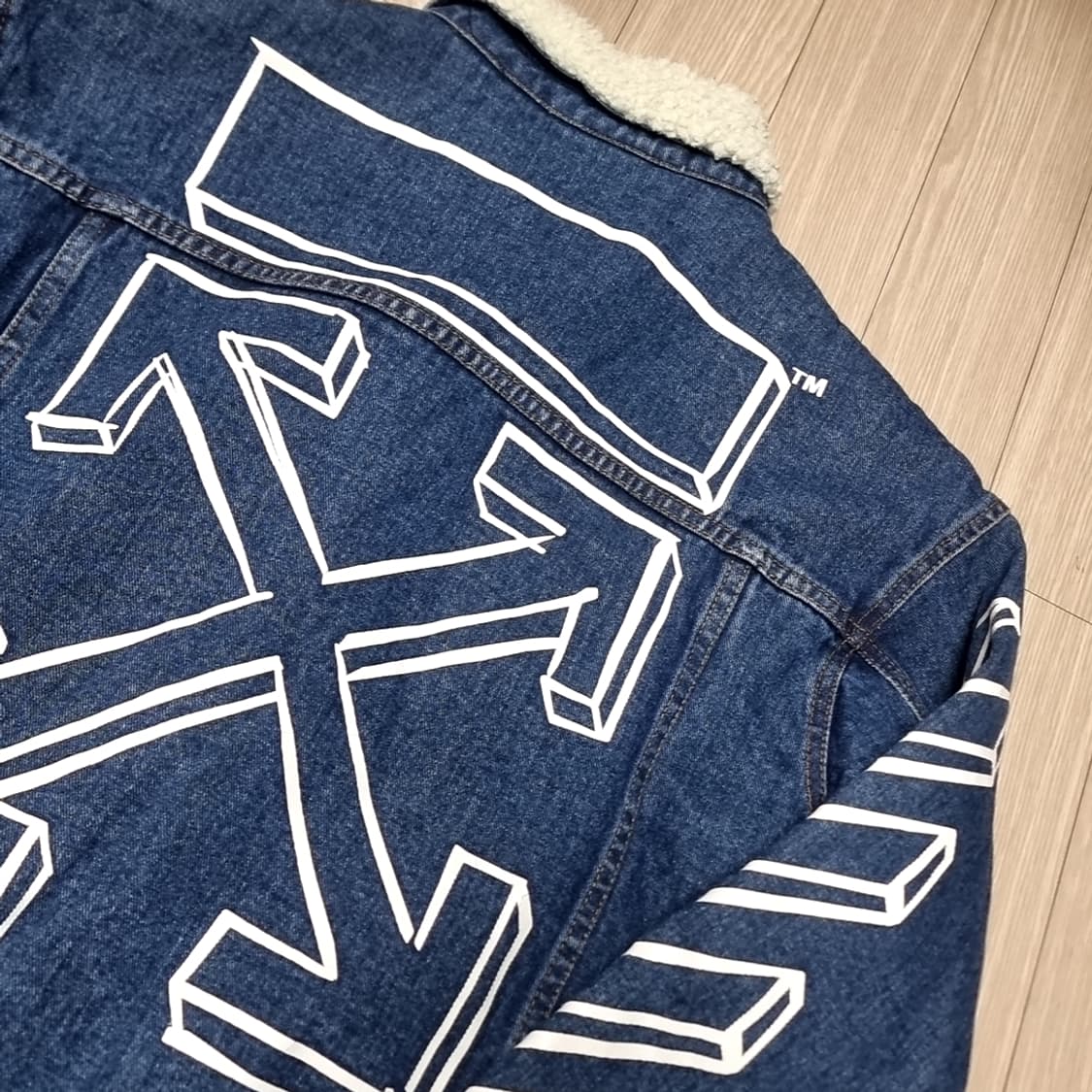 Off-White 오프화이트 데님 쉐르파 자켓 2019(100-105) 상품이미지8