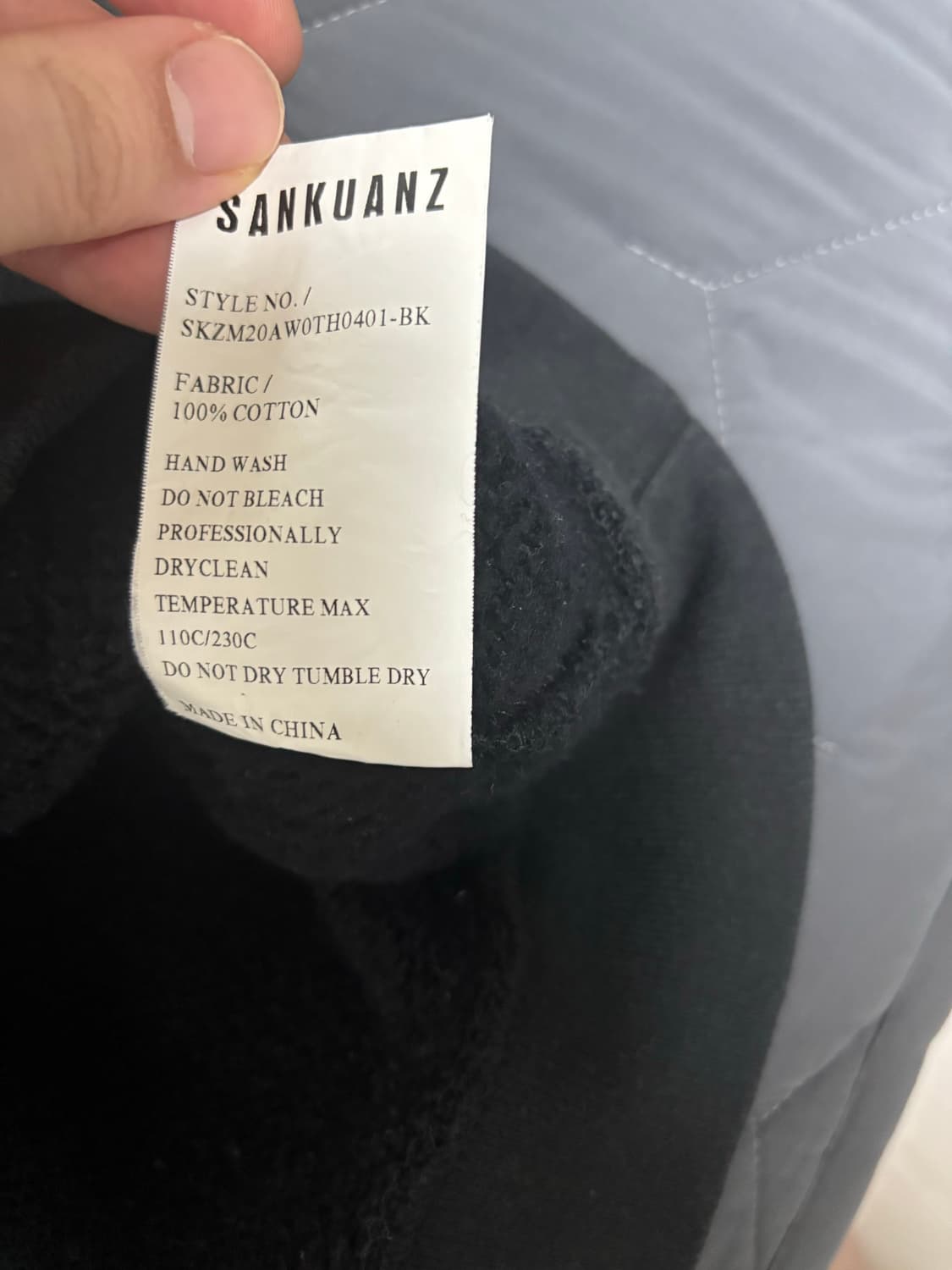 산쿠안즈 sankuanz 블랙 후드티 20aw M 상품이미지5