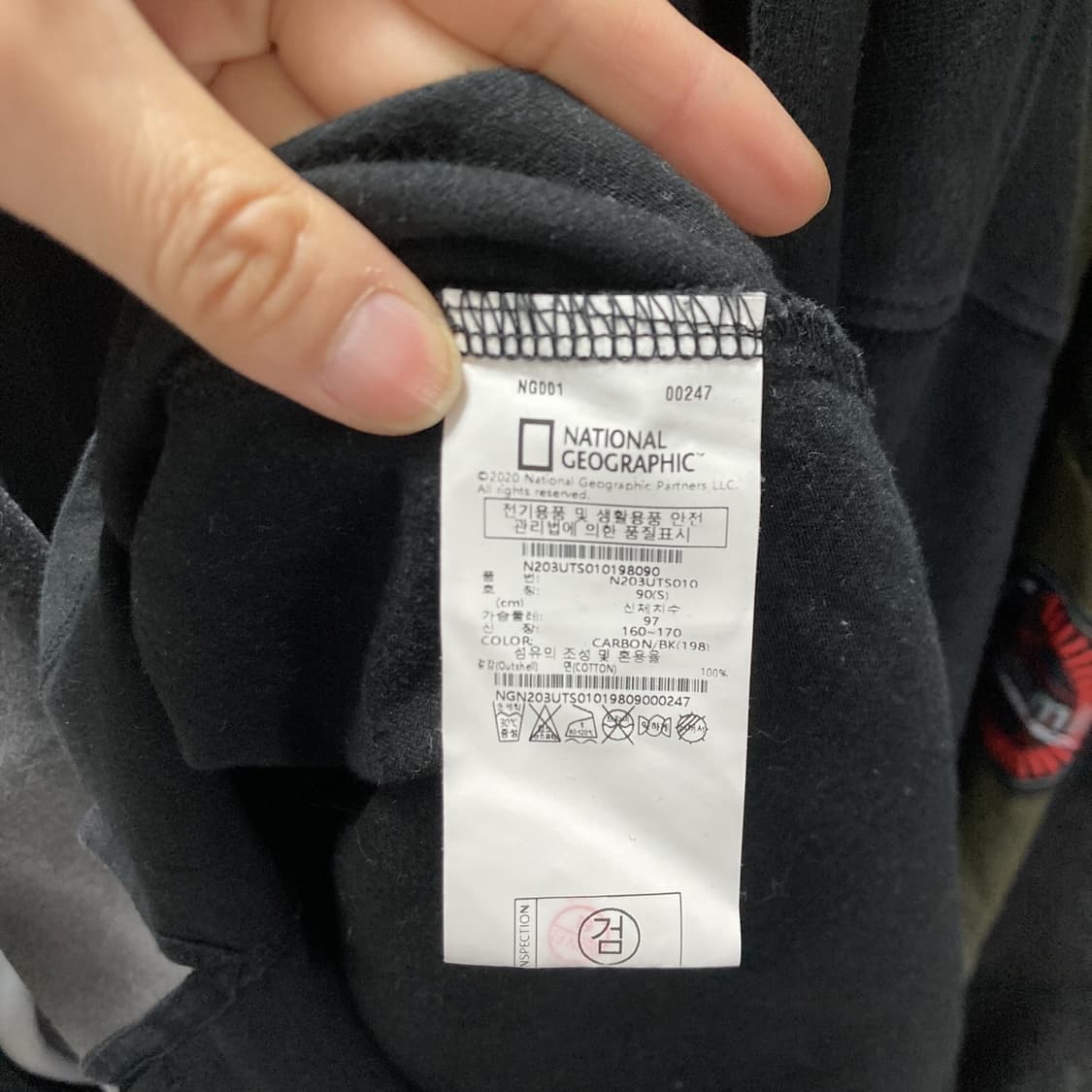 내셔널지오그래픽 남성라운드긴팔티 블랙 S 상품이미지5