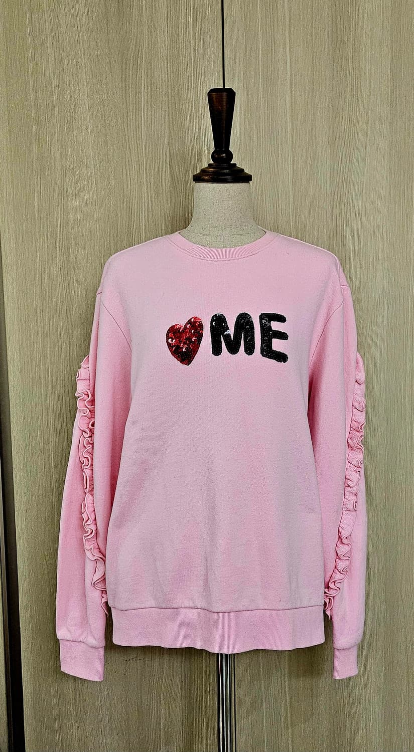 (레어템)SJYP 스팽클 하트 맨투맨 크리스마스룩 이벤트룩 데이트룩 상품이미지3