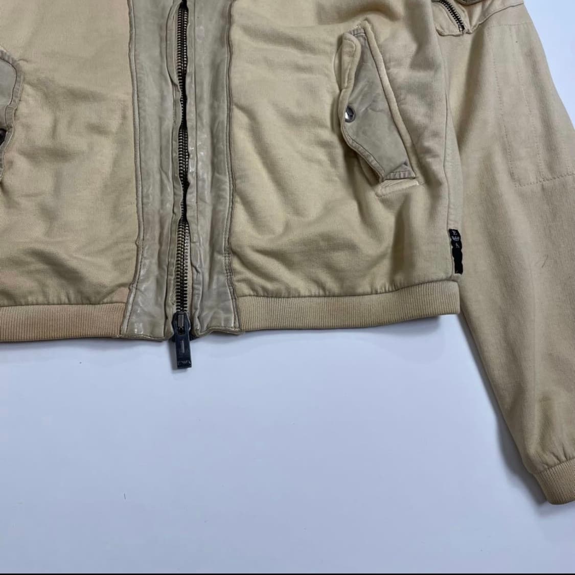 00s EMPORIO ARMANI cotton leather jacket 상품이미지4