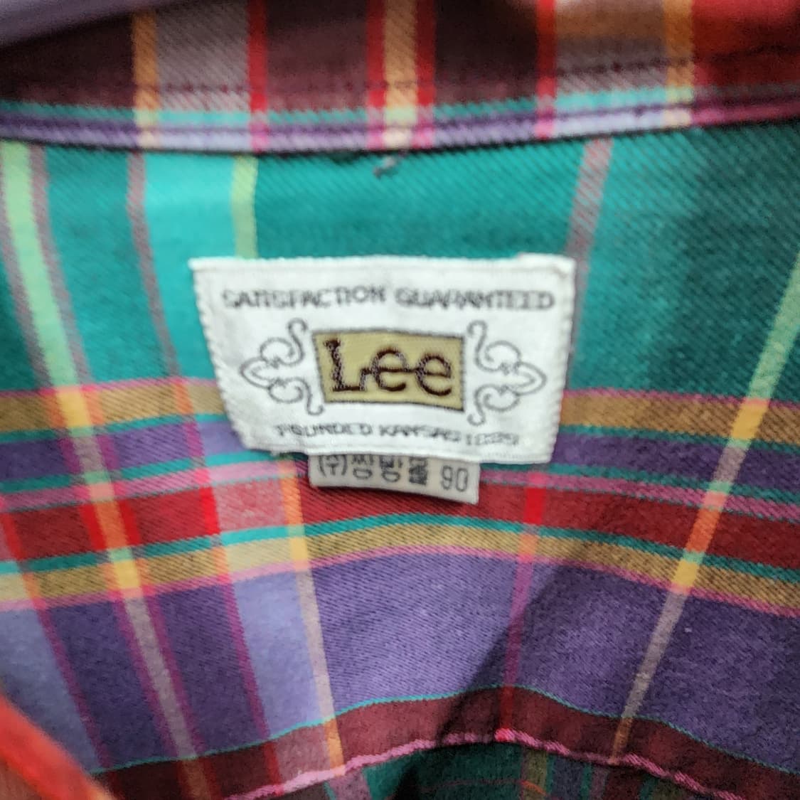 올드스쿨 Lee 원포켓 멀티 체크 셔츠 L 상품이미지5