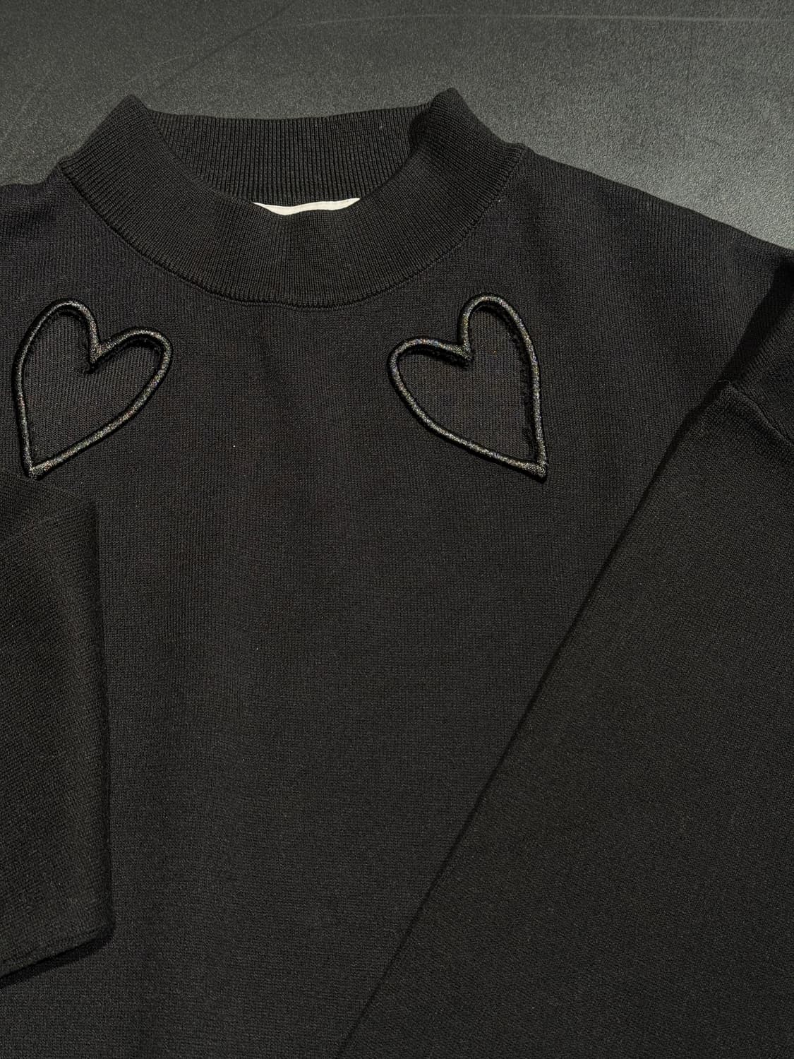 & Other Stories 하트 니트 블랙 XS 상품이미지2