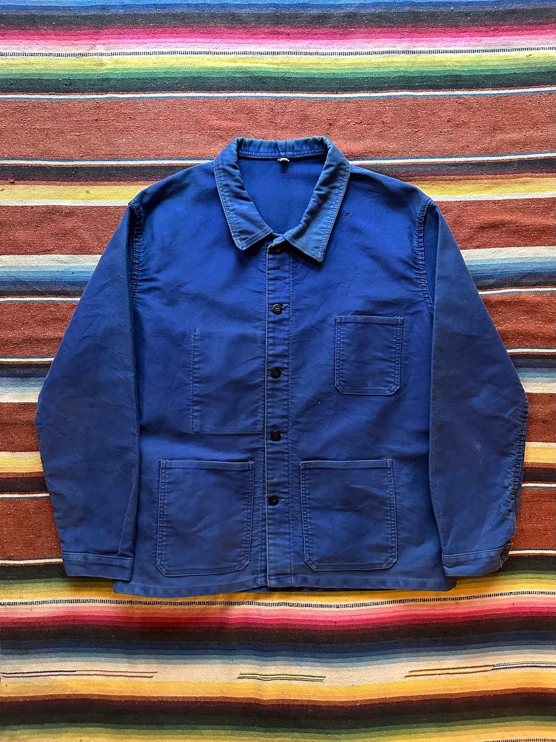 60s 빈티지 프렌치 몰스킨 워크 자켓 상품이미지1