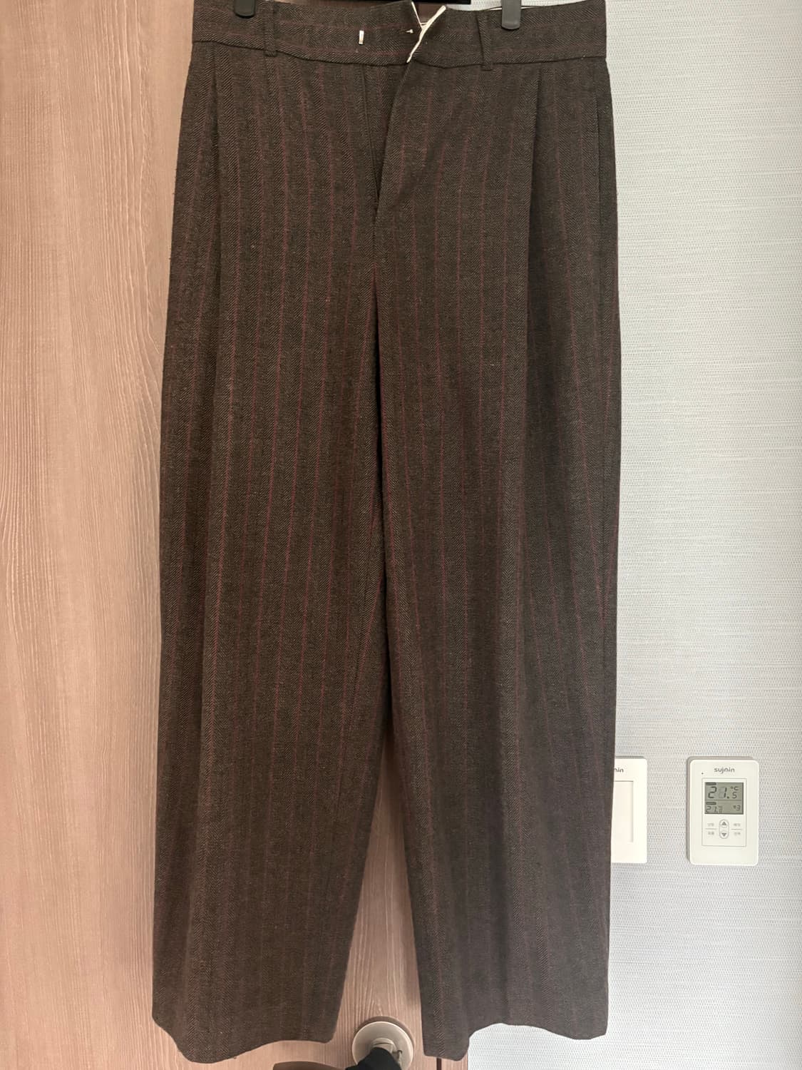 아모멘토 울 스트라이프 마틴 팬츠 M 상품이미지3